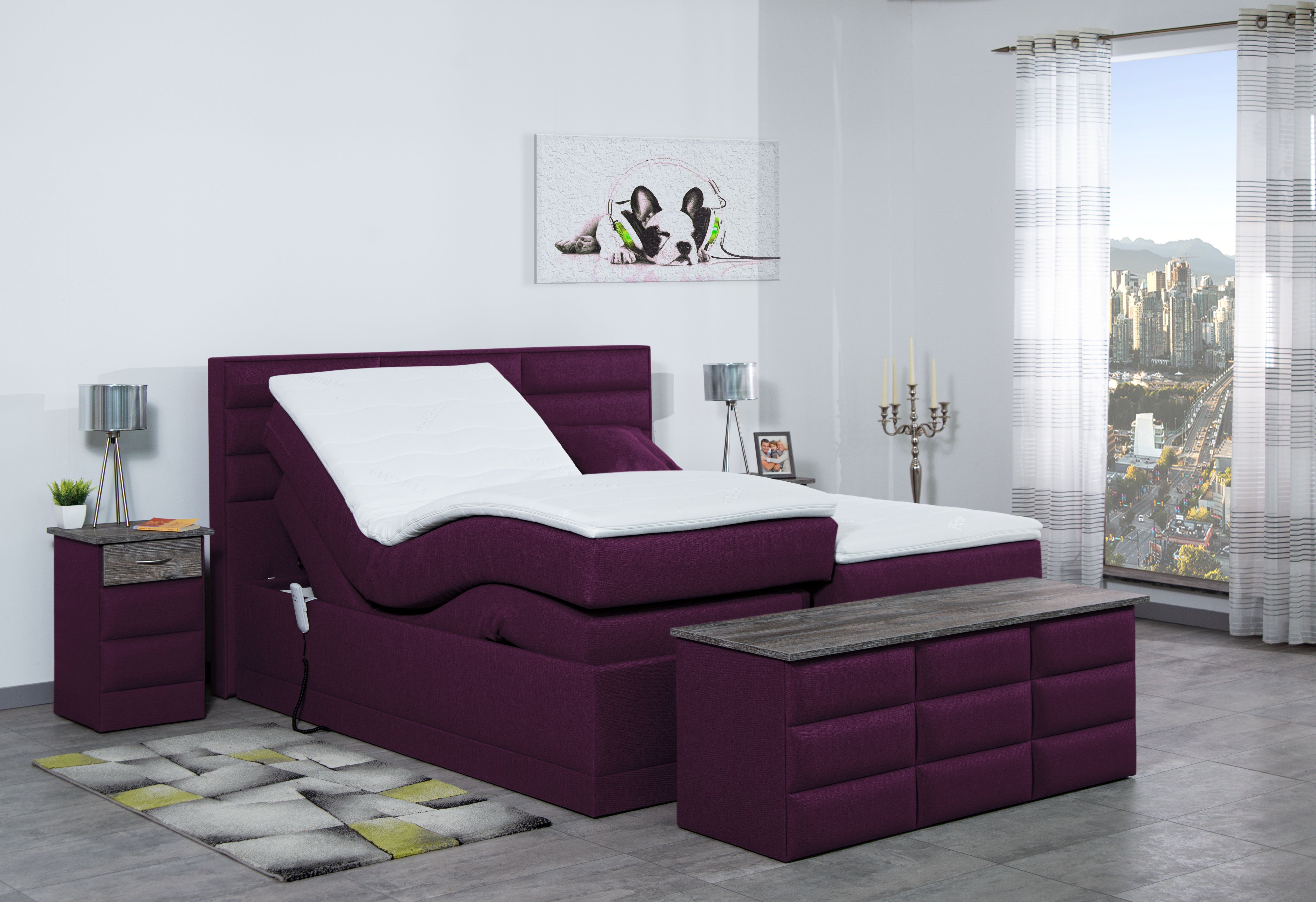 Meisterbetten Boxspringbett Pino (mit Motor, 7-Zonen günstig online kaufen