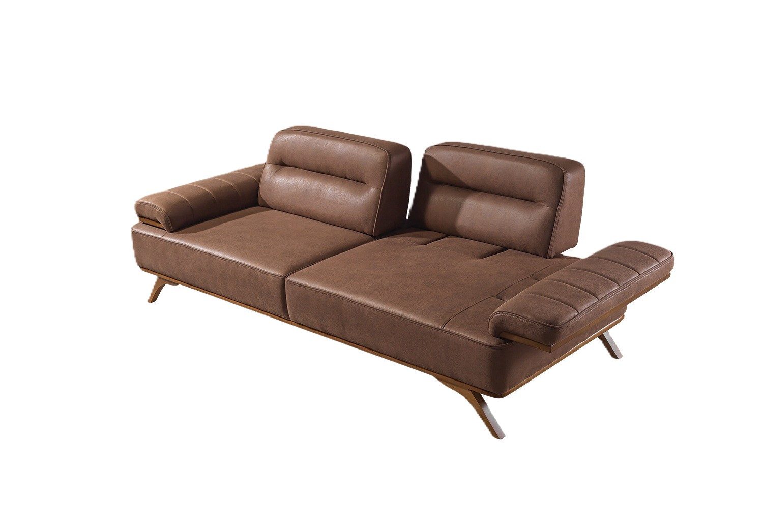 Villa Möbel Sofa Andorra, 2-Sitzer 1 Teile, mit Relax-/Bettfunktion durch verstellbare Rückenlehne