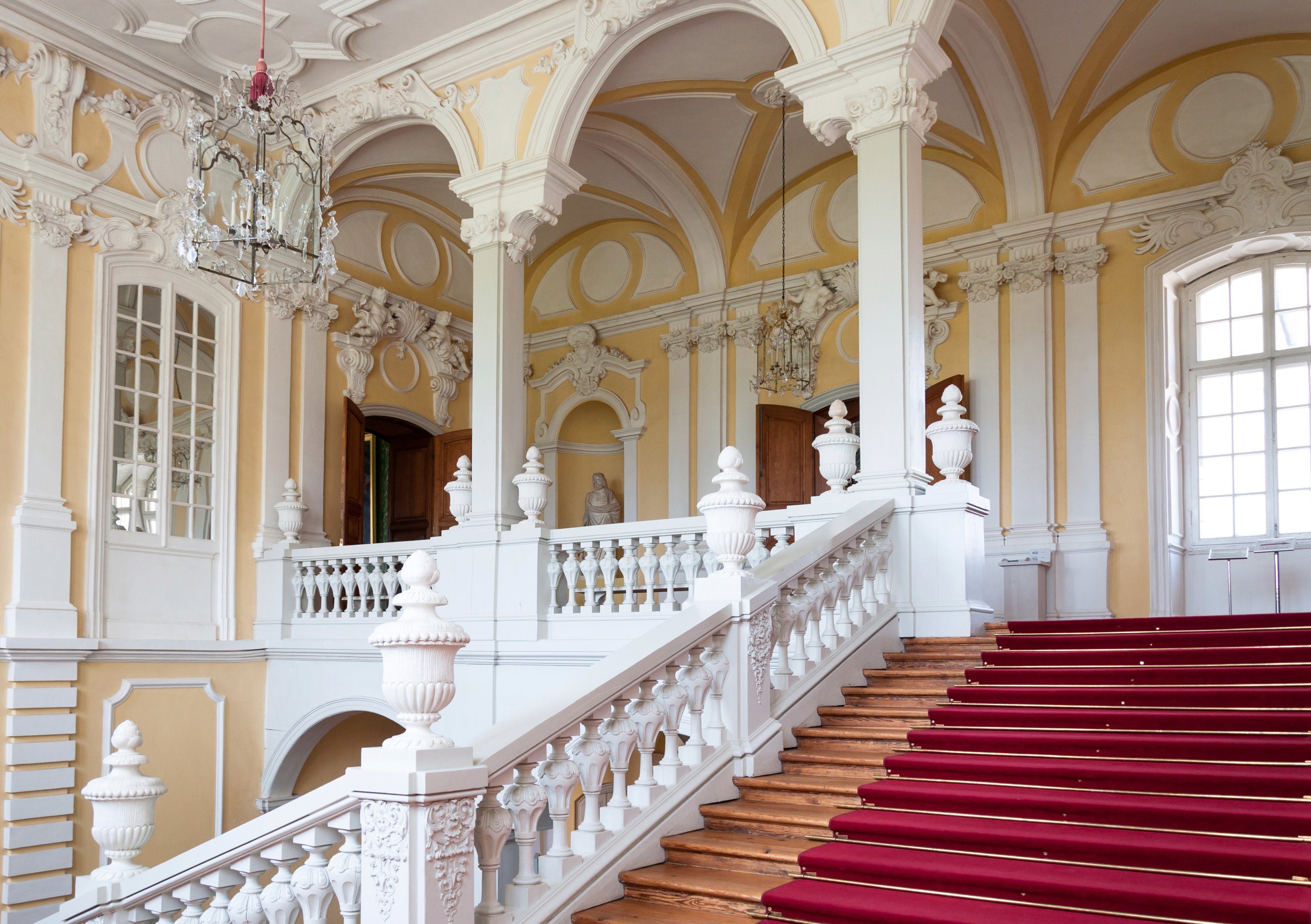 Papermoon Fototapete ARCHITEKTUR-TREPPEN PALAST BÖGEN ROKOKO SÄULEN BAROCK