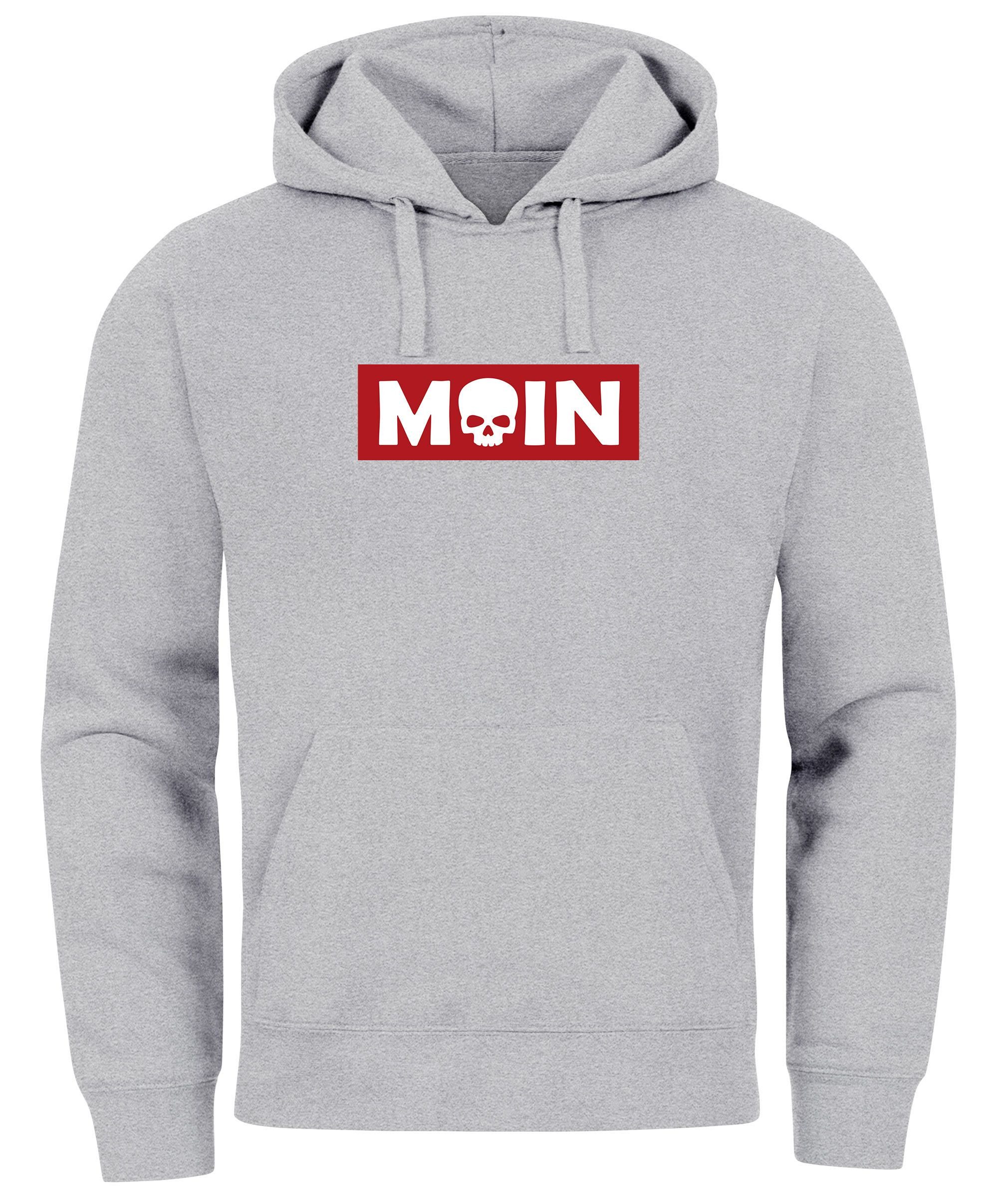 Neverless Hoodie Hoodie Herren Schriftzug Moin günstig online kaufen