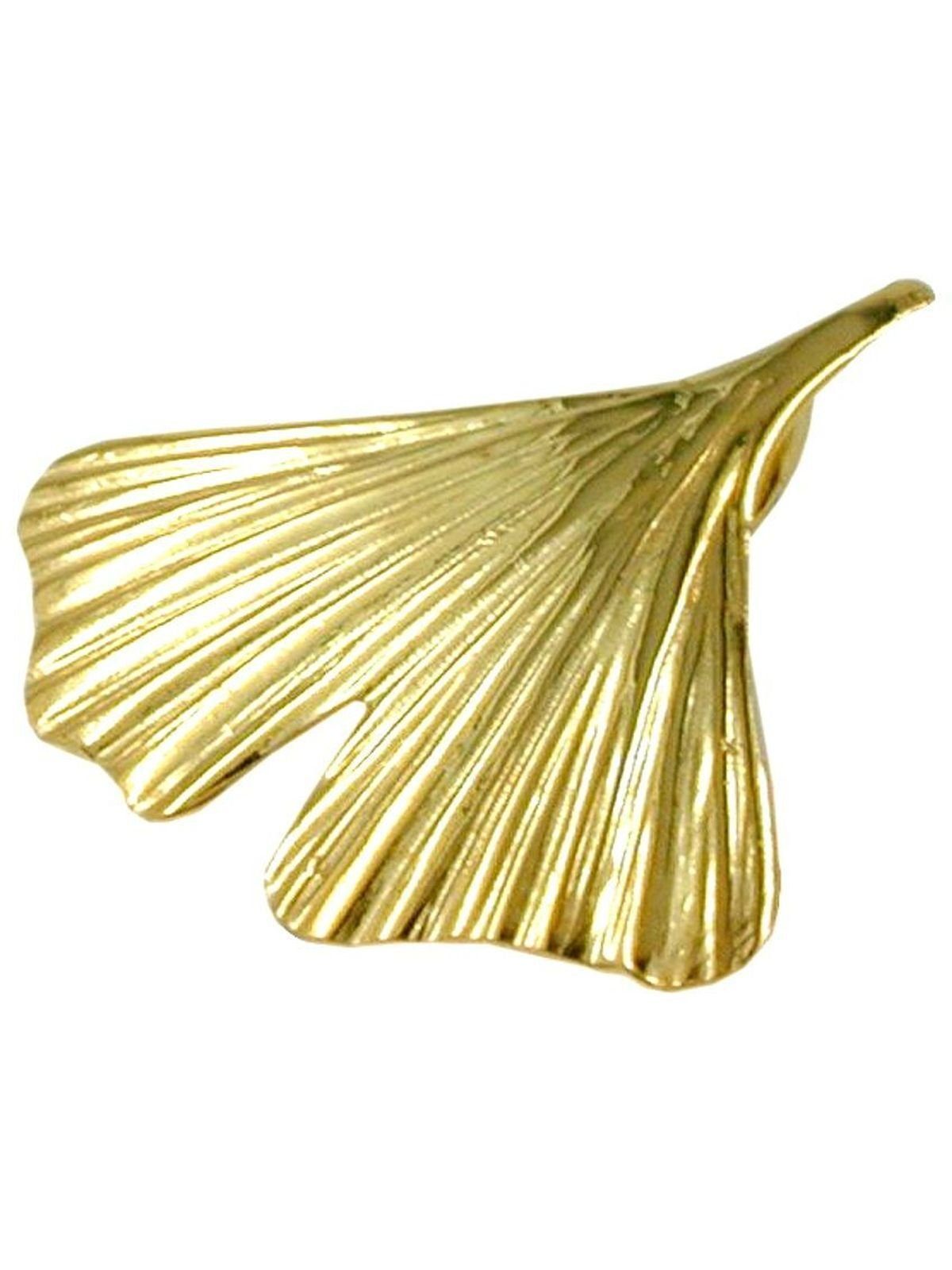 Gallay Kettenanhänger Anhänger 20mm Ginkgoblatt glänzend 9Kt GOLD (1-tlg)