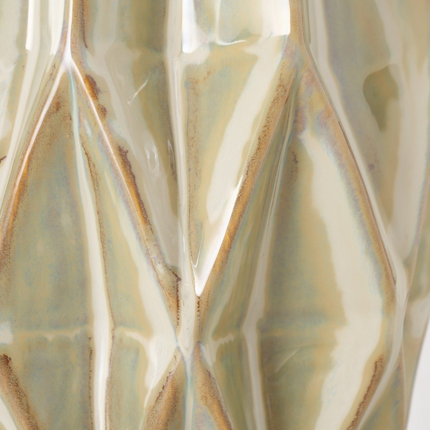 BOLTZE Dekovase "Stroma" in Porzellan Blumenvase beige, Vase aus