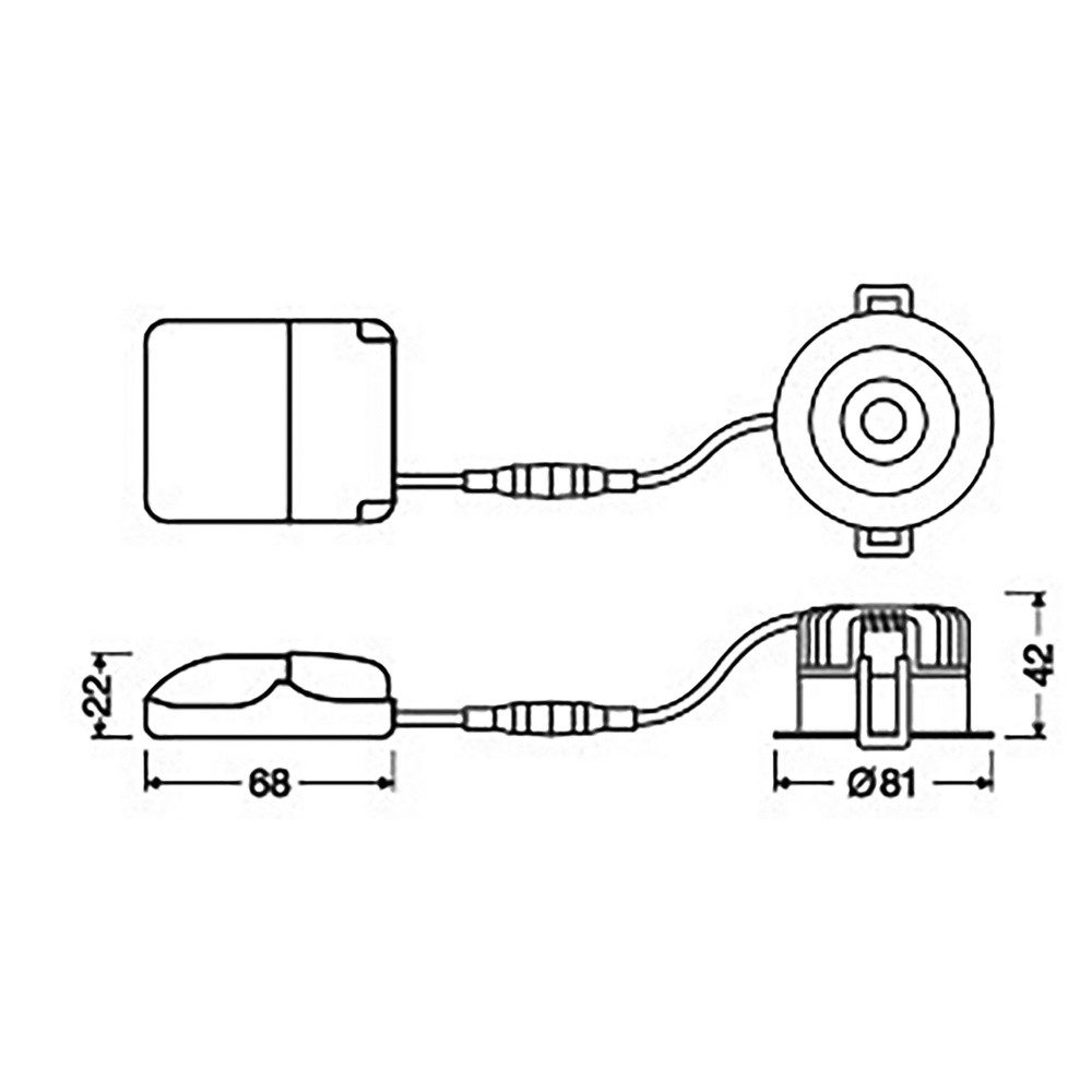 Osram Deckenleuchte OSRAM HOMELIGHTING SP FIX P 8W 930 PS DIM IP44 WT 4058075799547 LED-De