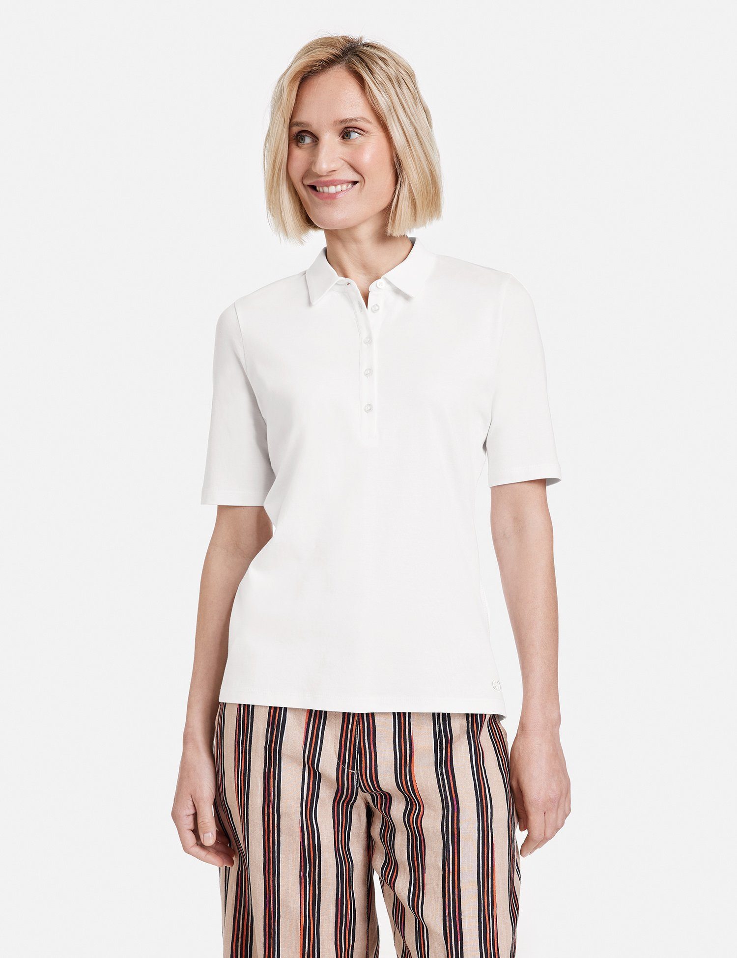 GERRY Poloshirt Poloshirt Off-white WEBER aus Baumwolle