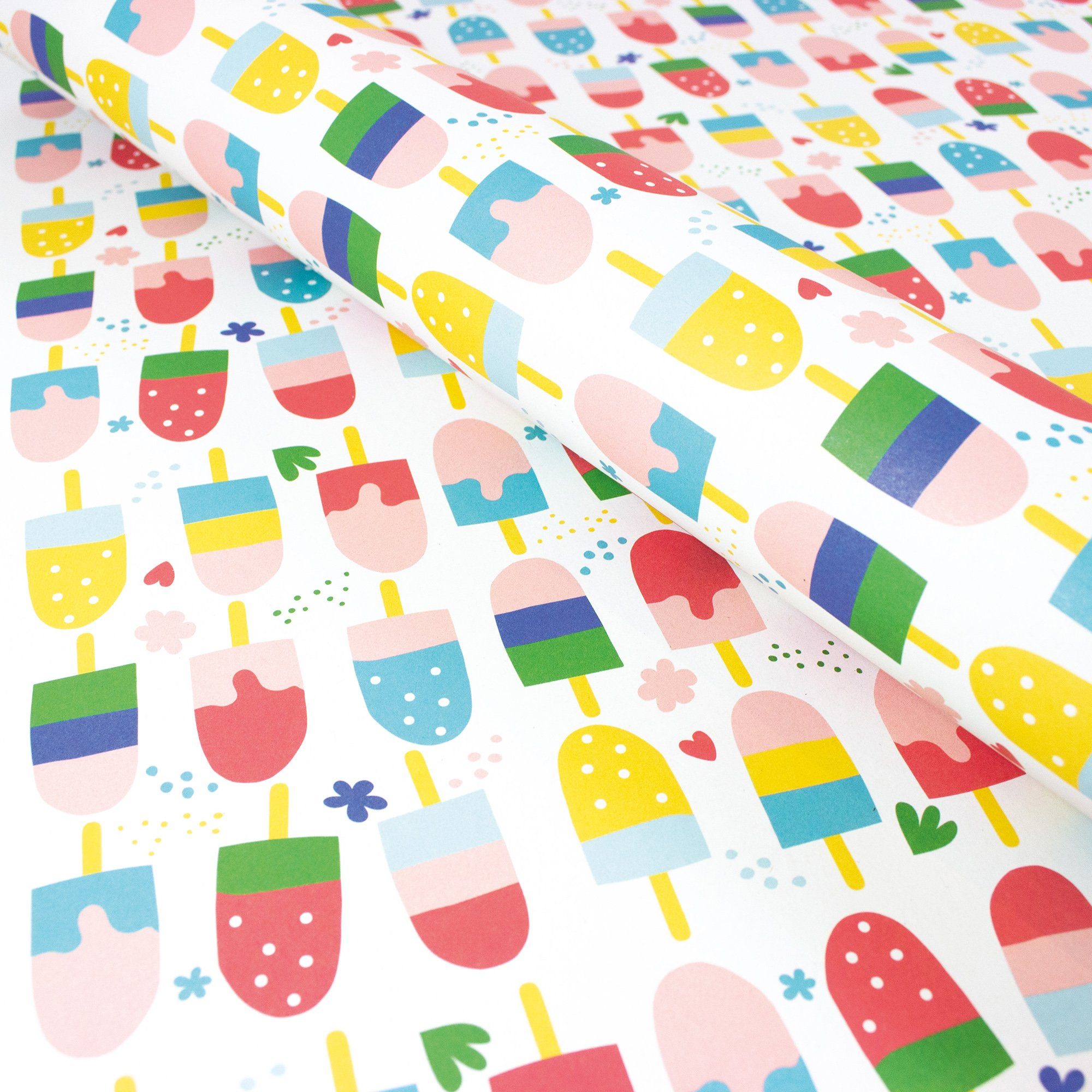 Bow & Hummingbird Geschenkpapier Geschenkpapier Ice Cream, 100 % Recyclingpapier