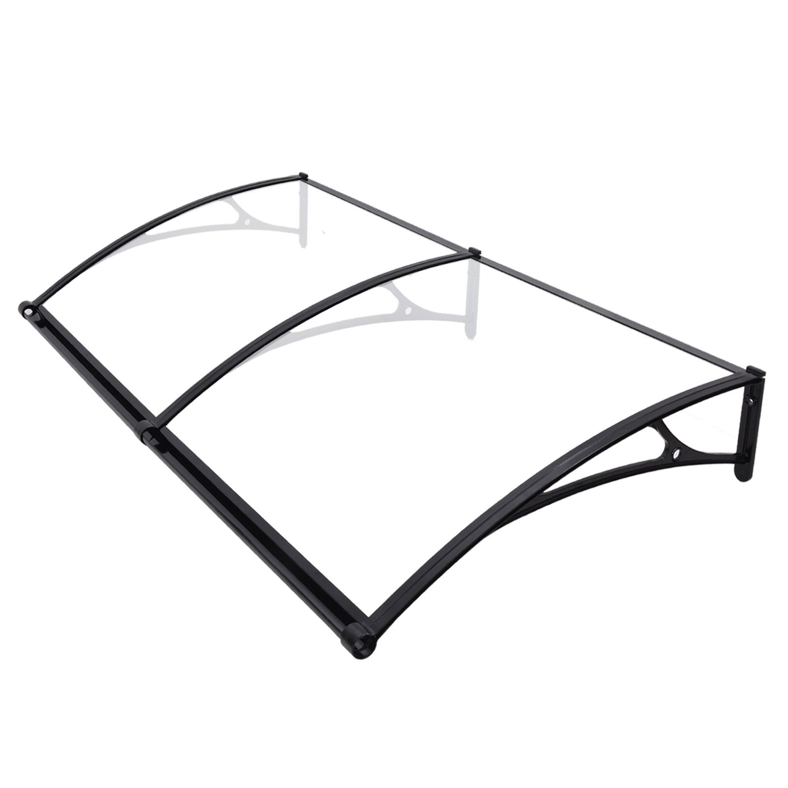 Vellora Hitzeschutz-Markise Aluminium-Regendach mit Waschbecken, Aluminiumstützen (1-St., Sonnenschutz- und Regenschutzdach für Dächer, Fenster und Gärten) Transparenter, leiser Ablauf-Regenschirm
