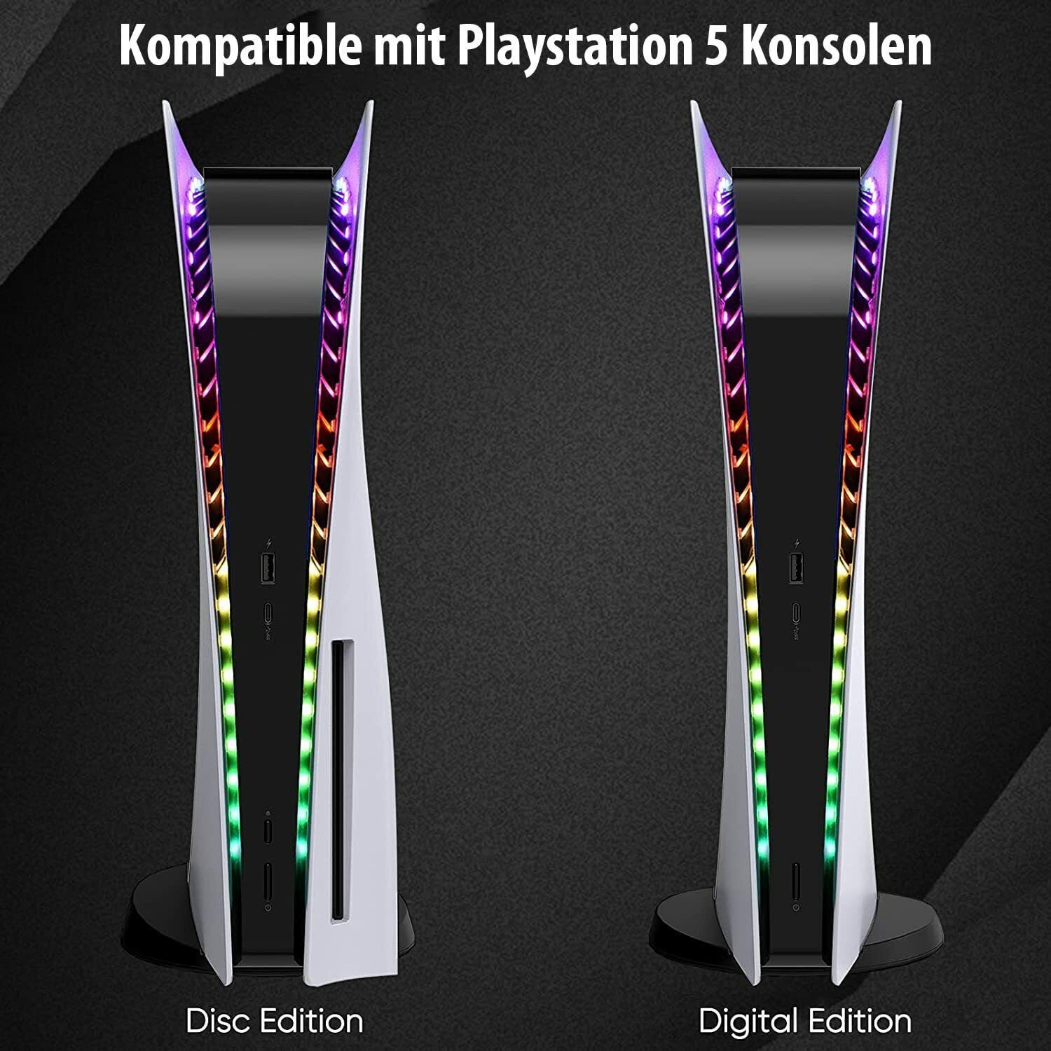 Gamedealer RGB-LED-Strip PlayStation 5) 5-Controller für (Set, Playstation mit Konsole 5 Fernbedienung Lichtleiste für Playstation