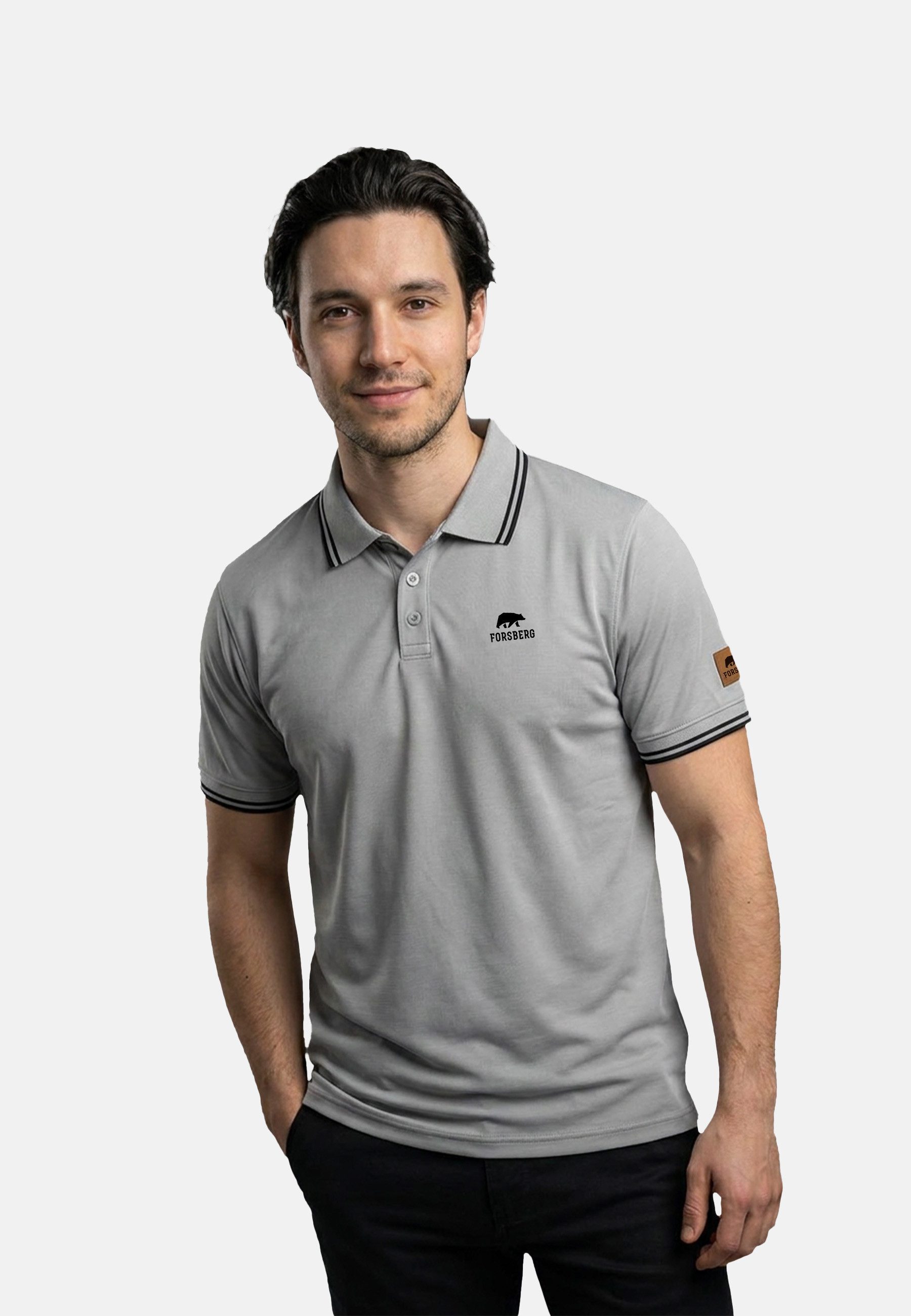 FORSBERG T-Shirt formstabiles Poloshirt
