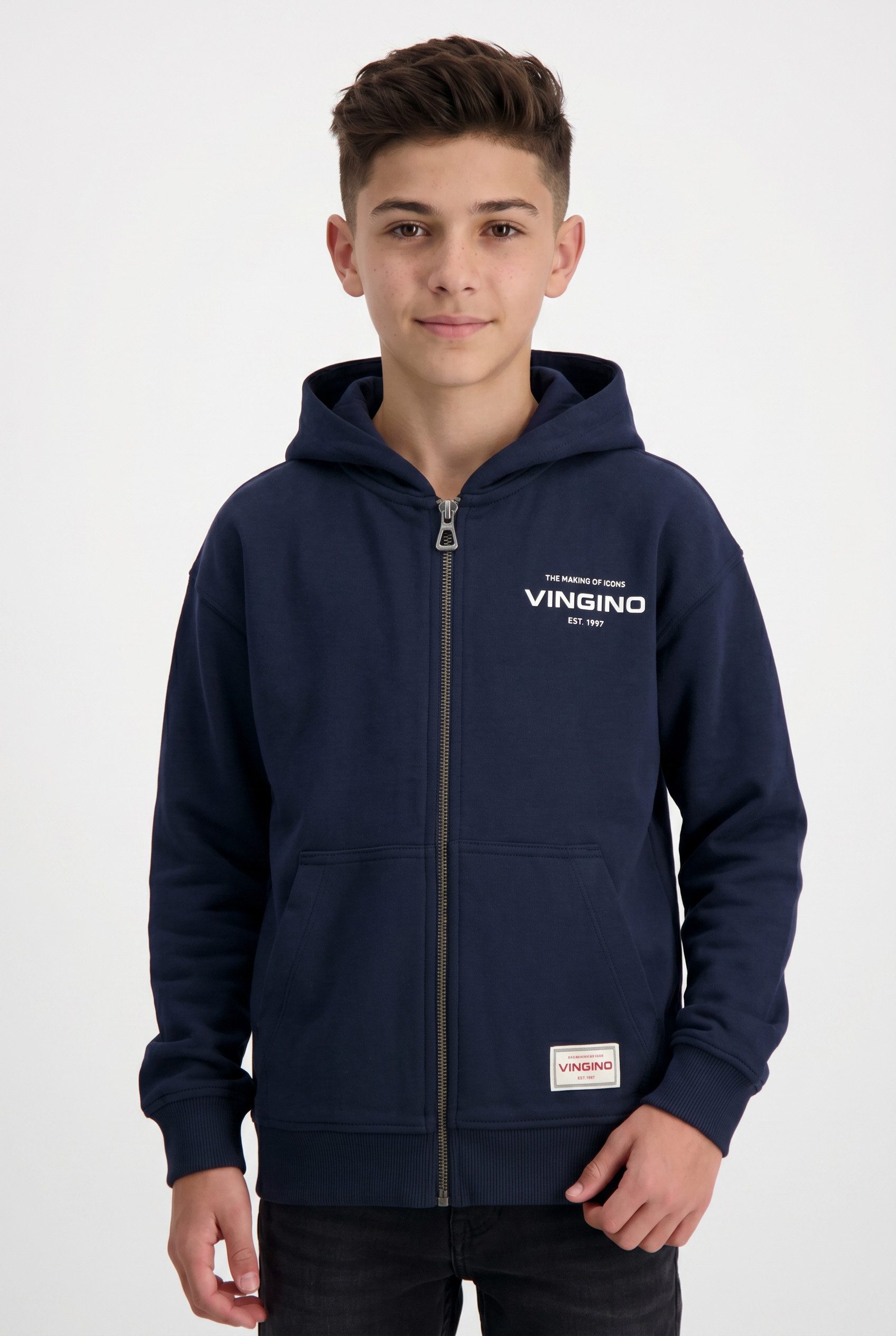 Vingino Kapuzensweatjacke mit Print udn Reißverschluss, für boys
