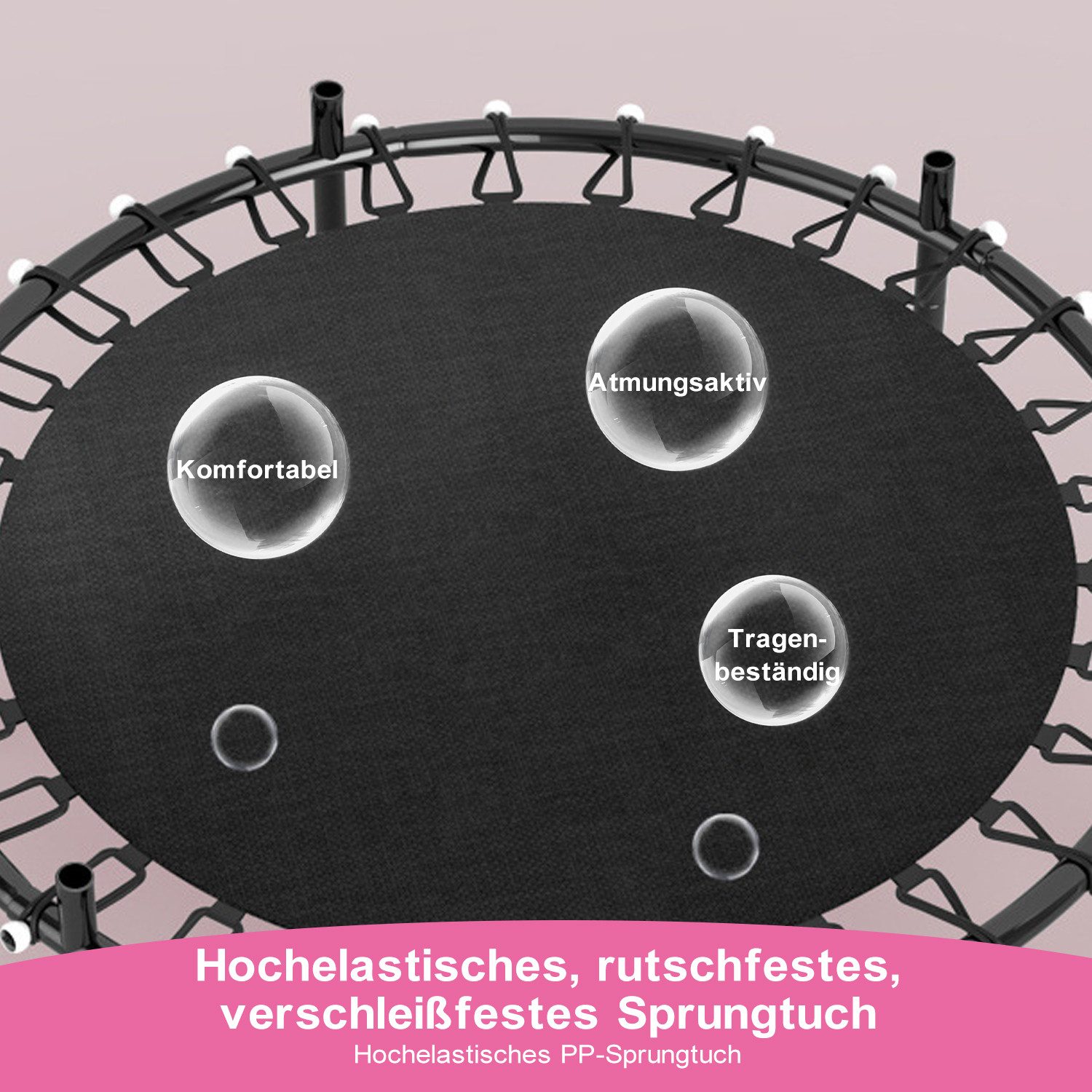 IKIDO Kindertrampolin, Gartentrampolin, (140×160cm), mit Sicherheitsnetz, S günstig online kaufen