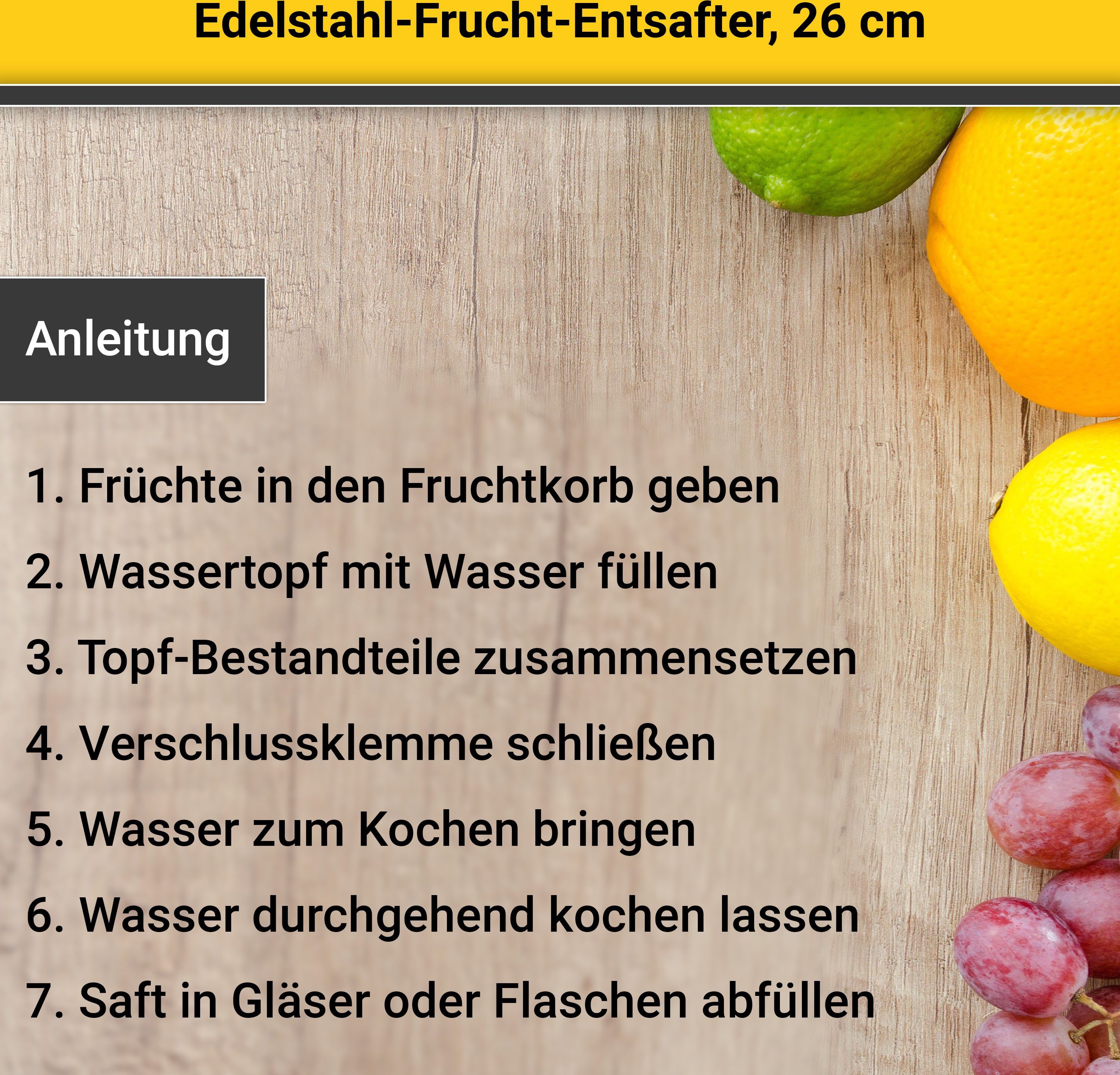 Krüger Einkochtopf, Fruchtentsafter, Edelstahl, Induktion