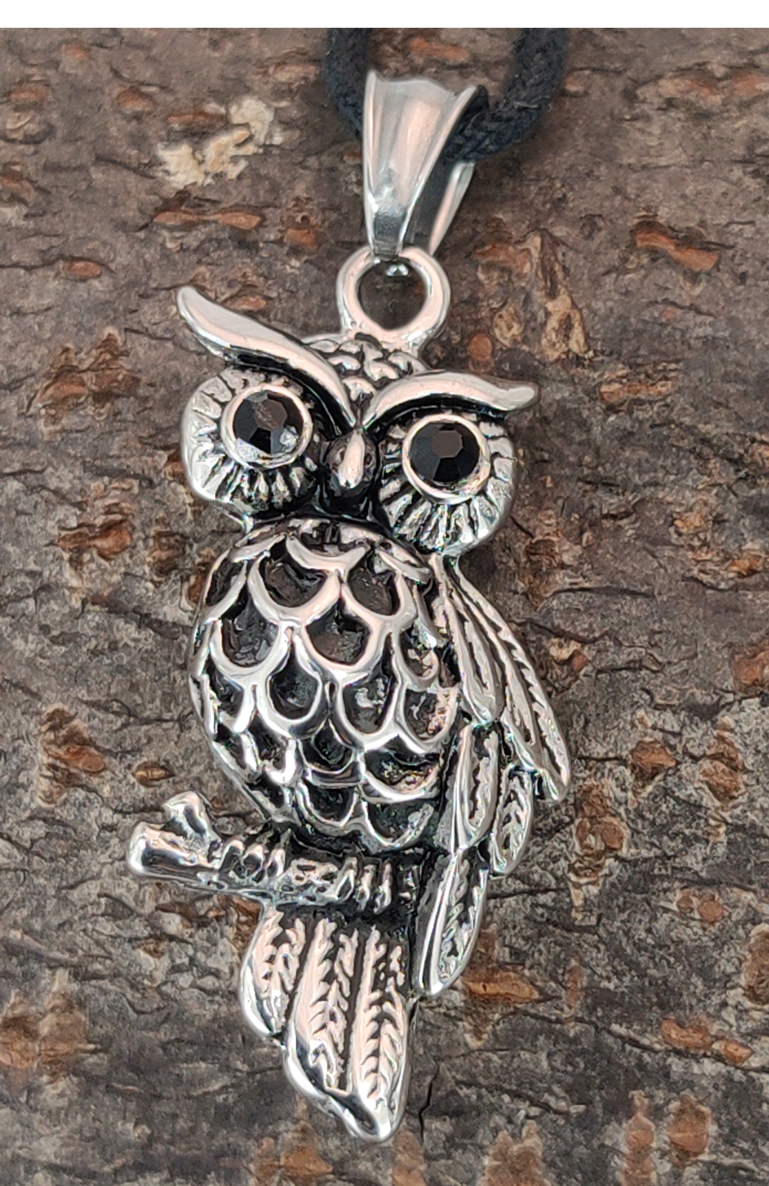 Kiss of Leather Kettenanhänger 3D Eule Edelstahl Uhu Owl Nachtvogel günstig online kaufen