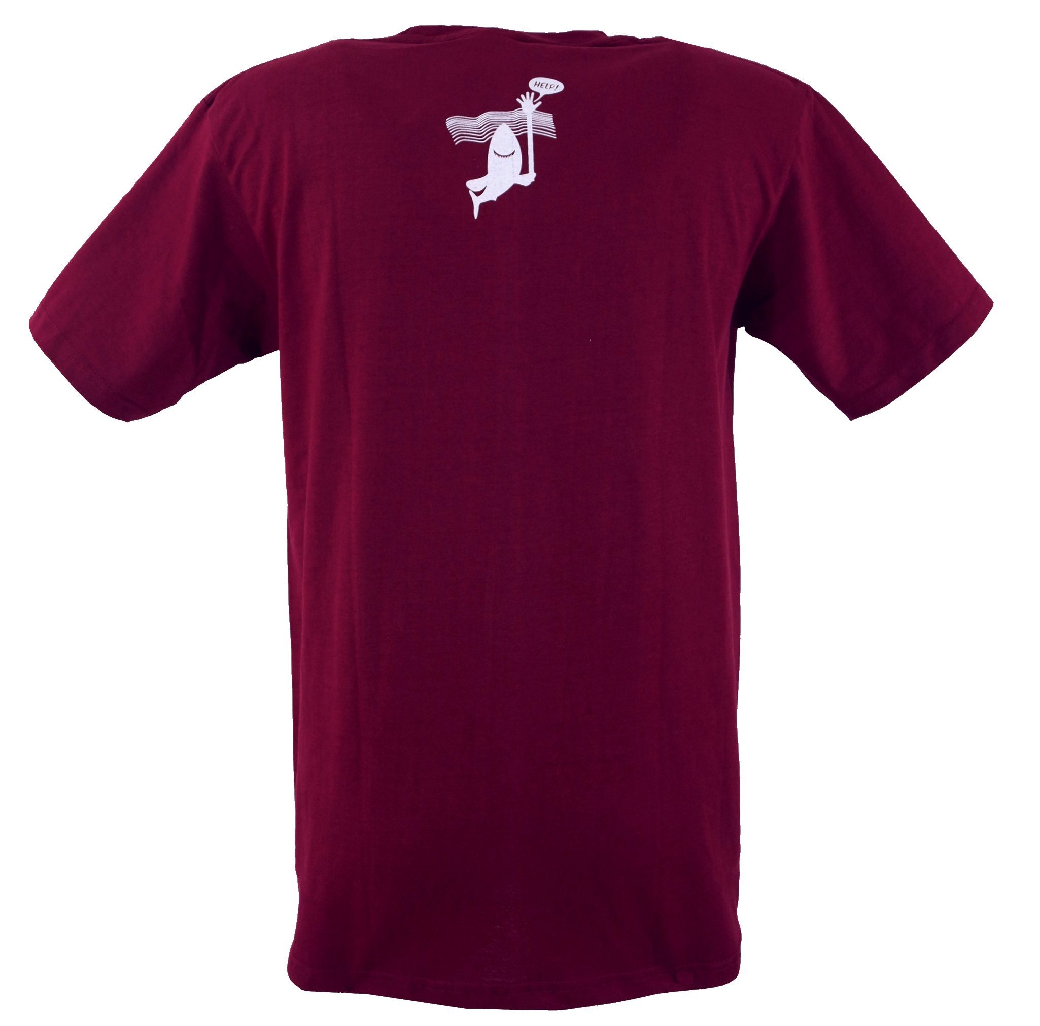 Fun rot Retro T-Shirt alternative T-Shirt Guru-Shop - Bekleidung Art `Help`