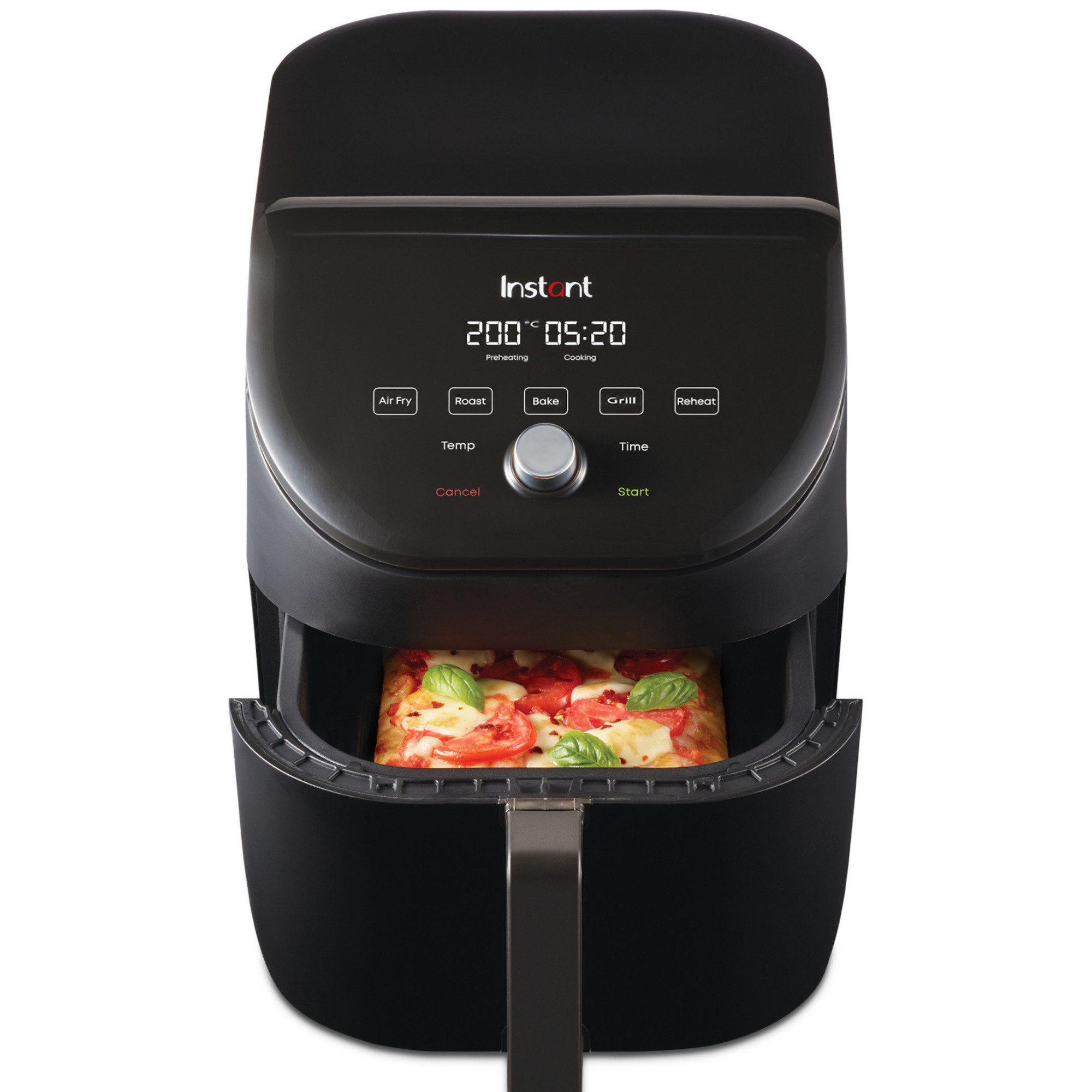 Instant Pot Heißluftfritteuse Vortex Slim 5in1 Airfryer 6 Portionen EvenCrisp™ Antihaftbeschichtet, 1700 W, QuietMark-Zertifizierung, 5 Kochprogramme, Erweiterbarer Korb