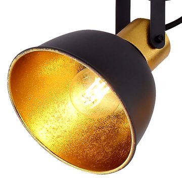 Globo LED Deckenleuchte, Leuchtmittel nicht inklusive, Decken Lampe Wohn Ess Zimmer Balken Leuchte Licht Schiene gold-farben
