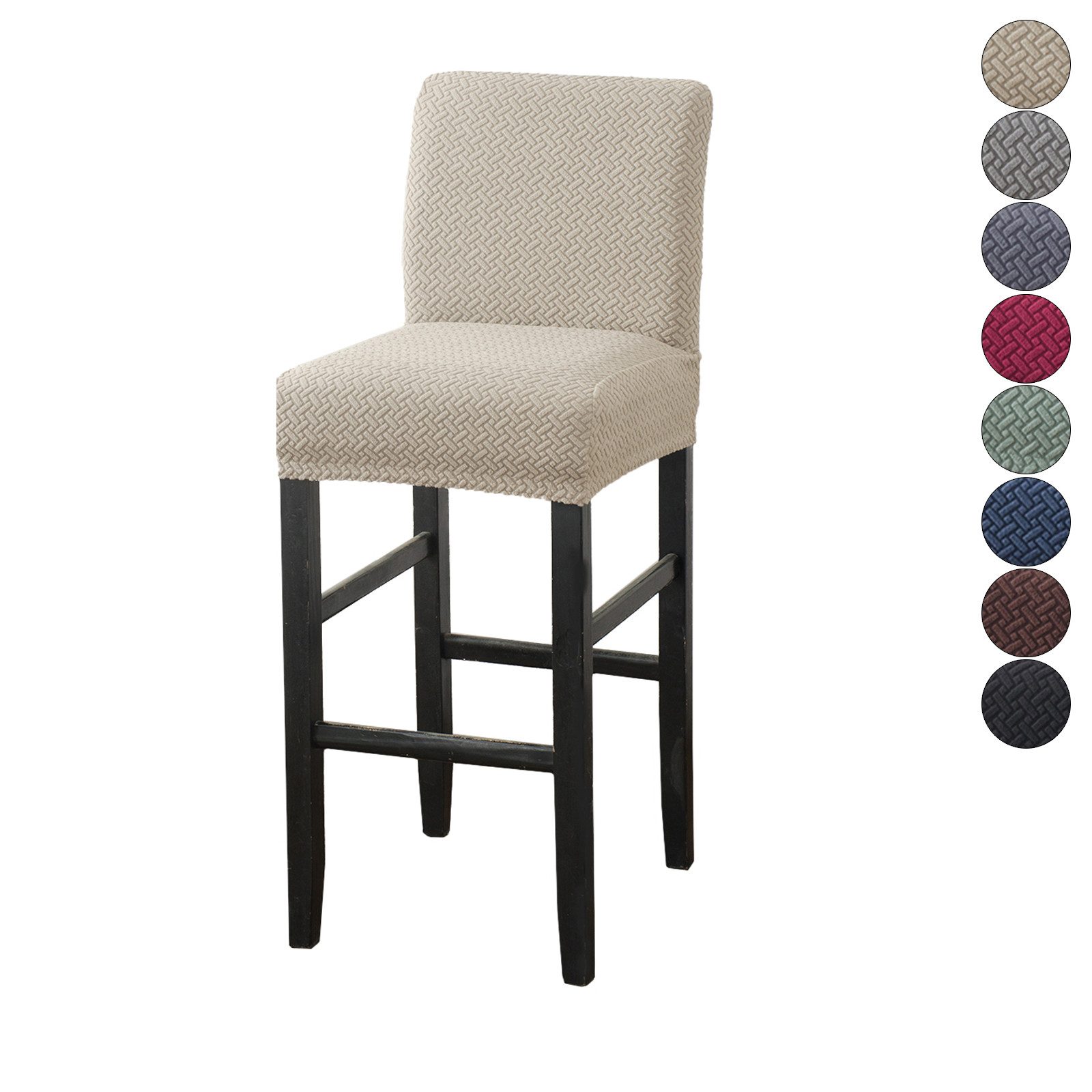 BTTO Stuhlhusse Barhocker Samt Stretch Stuhlbezug günstig online kaufen