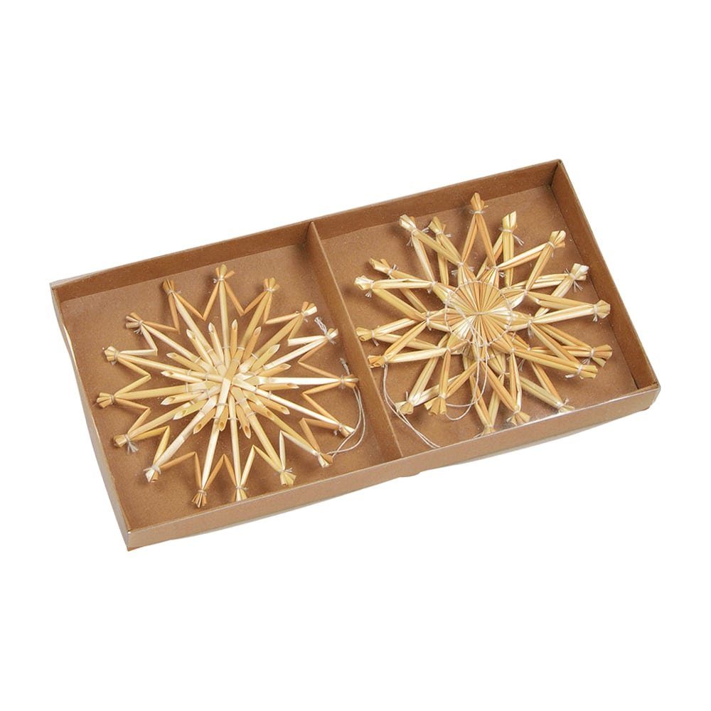 3er Christbaumschmuck HOME Set Sterne 10 cm Ø Christbaumschmuck matches21 Strohsterne sort (2-tlg) & HOBBY