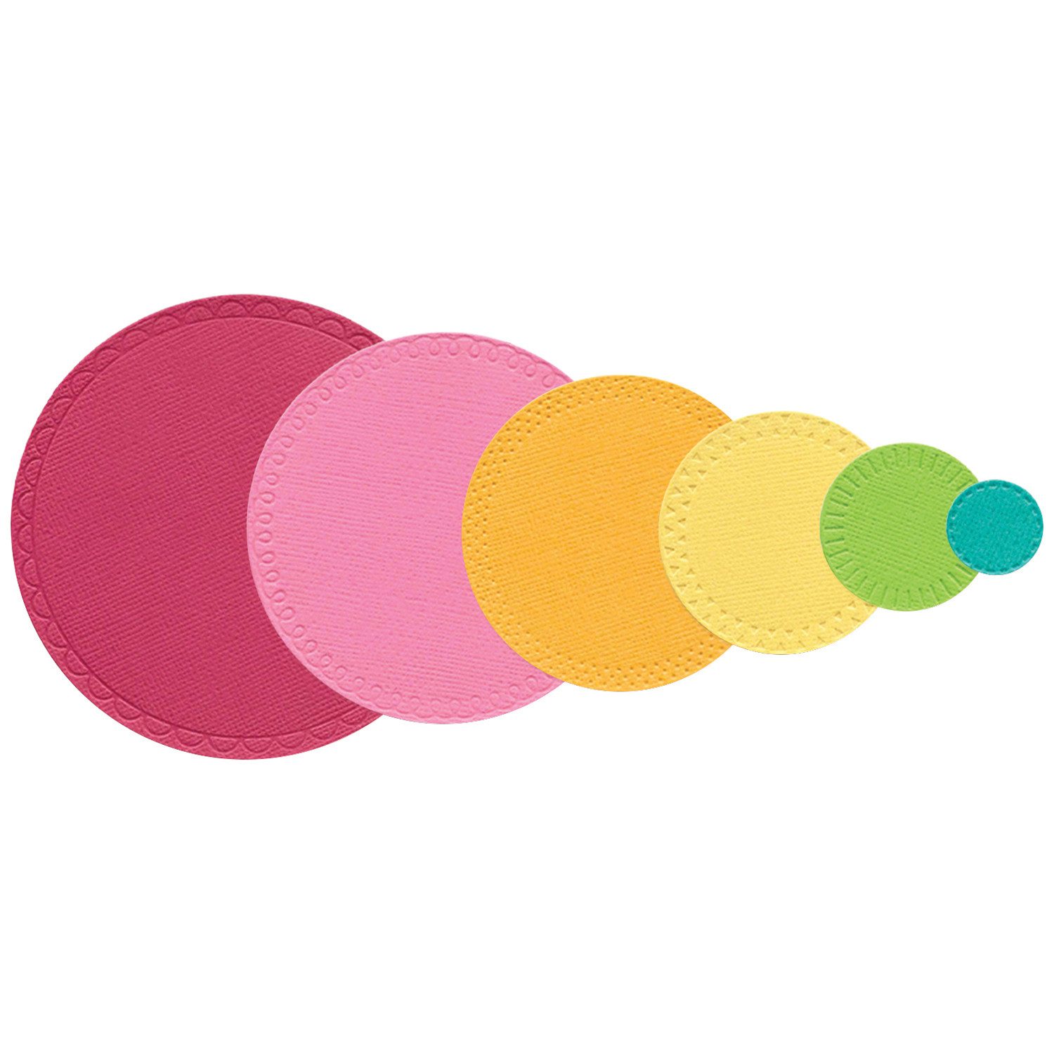 Sizzix Motivschablone Thinlits Stanzschablone 'Party Circles by Catherin, 6 Teile