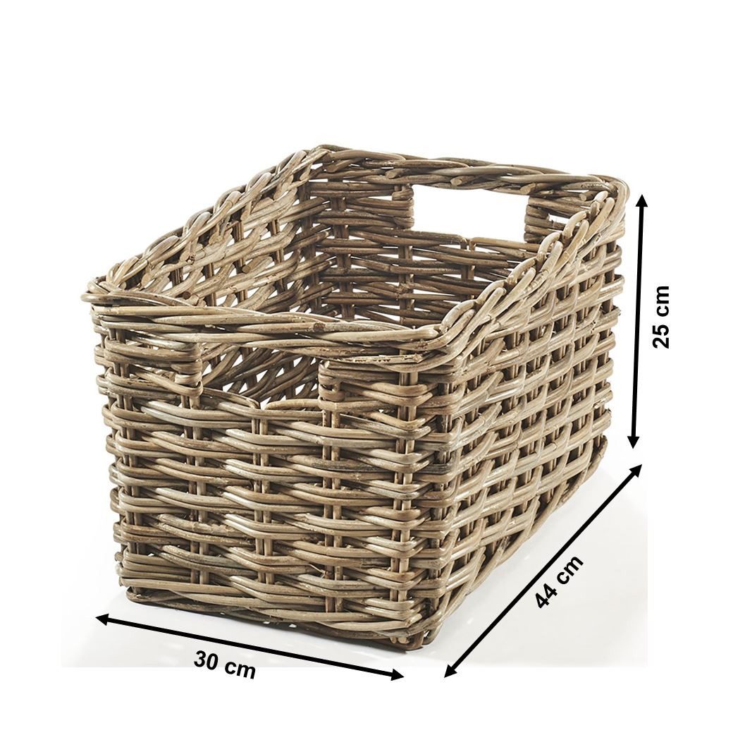 Kobolo Aufbewahrungskorb Regalkorb Rattan kubu mit Grifflöchern – Größe S günstig online kaufen
