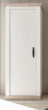 Furn.Design Garderobenschrank Rovola (Schuhschrank in Pinie weiß, 73 x 201 cm) mit variabler Inneneinteilung
