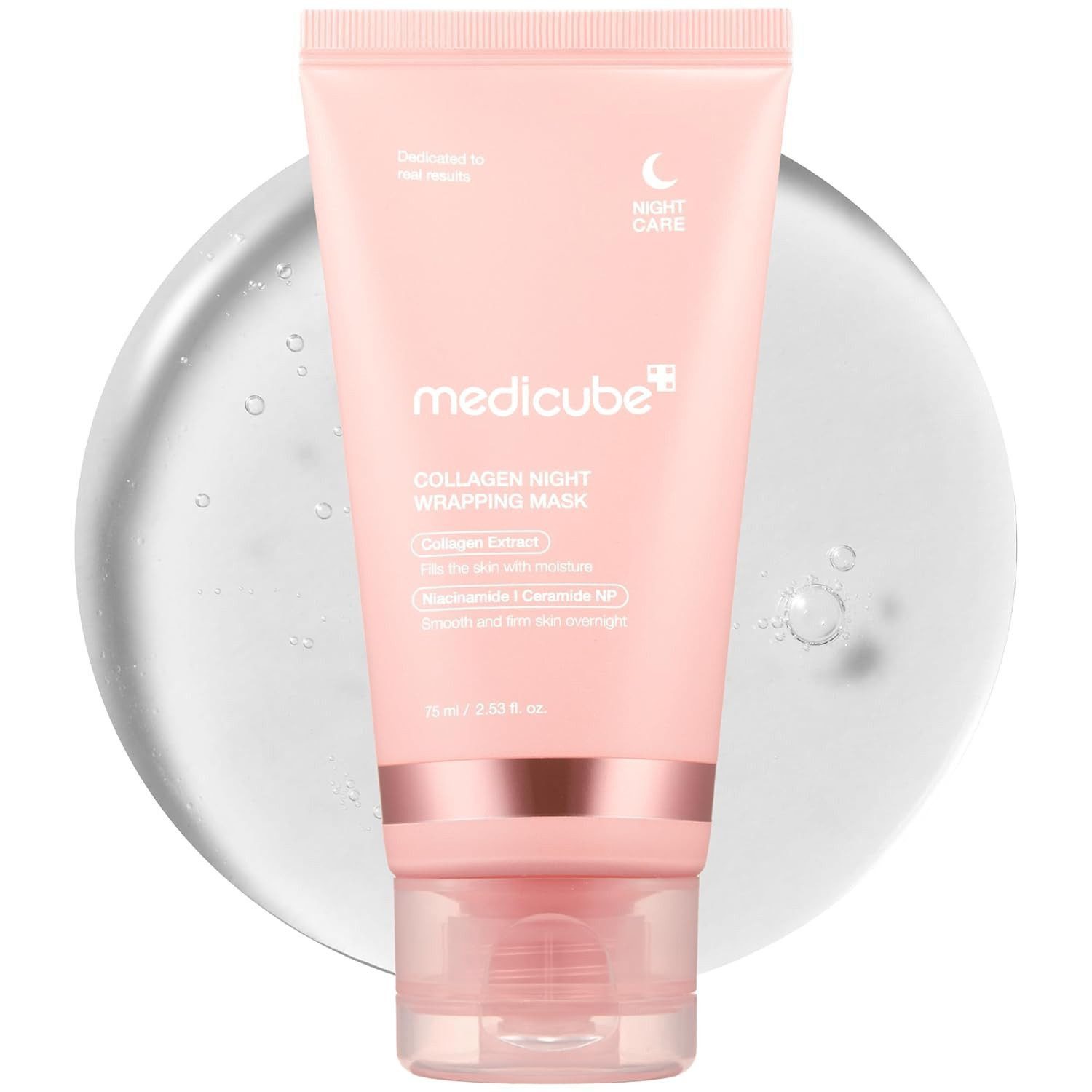 Medicube Gesichtsmaske COLLAGEN NIGHT WRAPPING MASK, dreifache Pflege: Elastizität, Feuchtigkeit & Glow