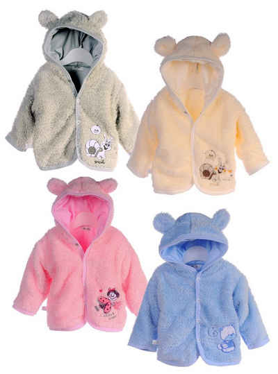 La Bortini Fleecejacke Babyjacke Baby Jacke 50 56 62 68 Fleecejacke für Neugeborene