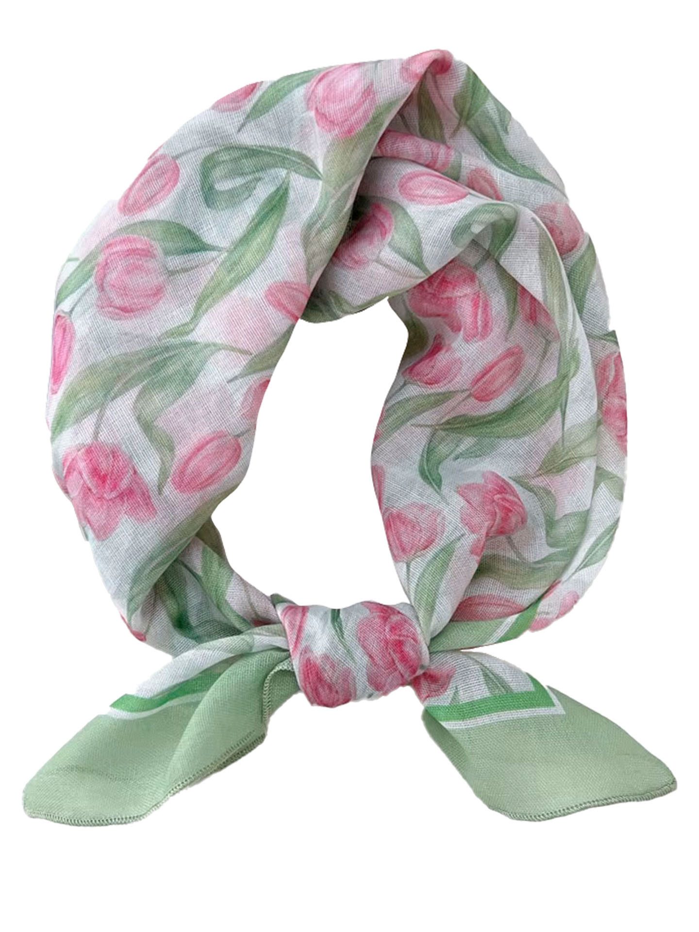 Moschen-Bayern Nickituch Halstuch Damen klein Nickituch Sommer Baumwolle Grün Rosa