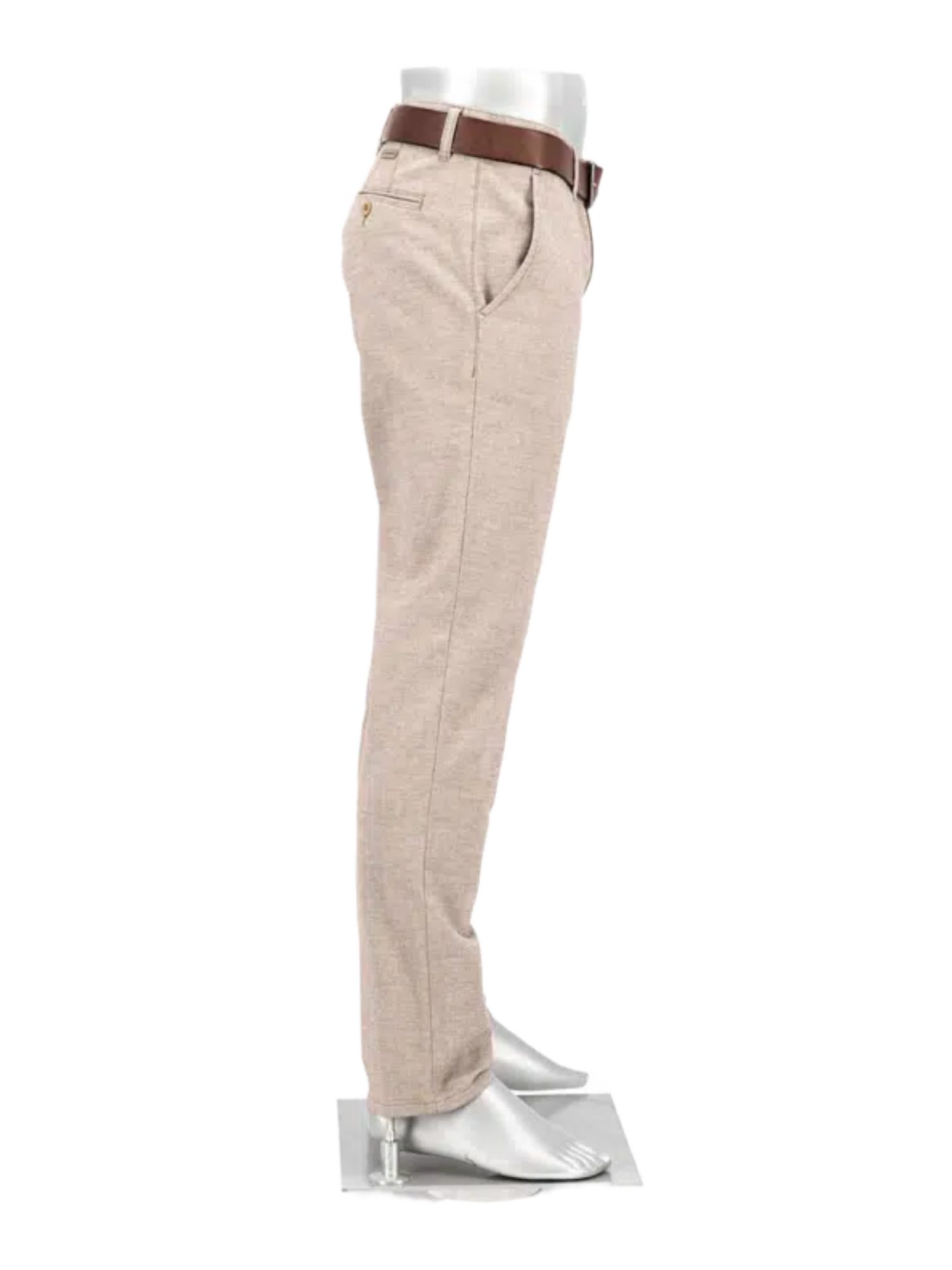 Alberto Stoffhose natur,Freizeit,Baumwolle,Unifarben,Straight Leg,Mittel