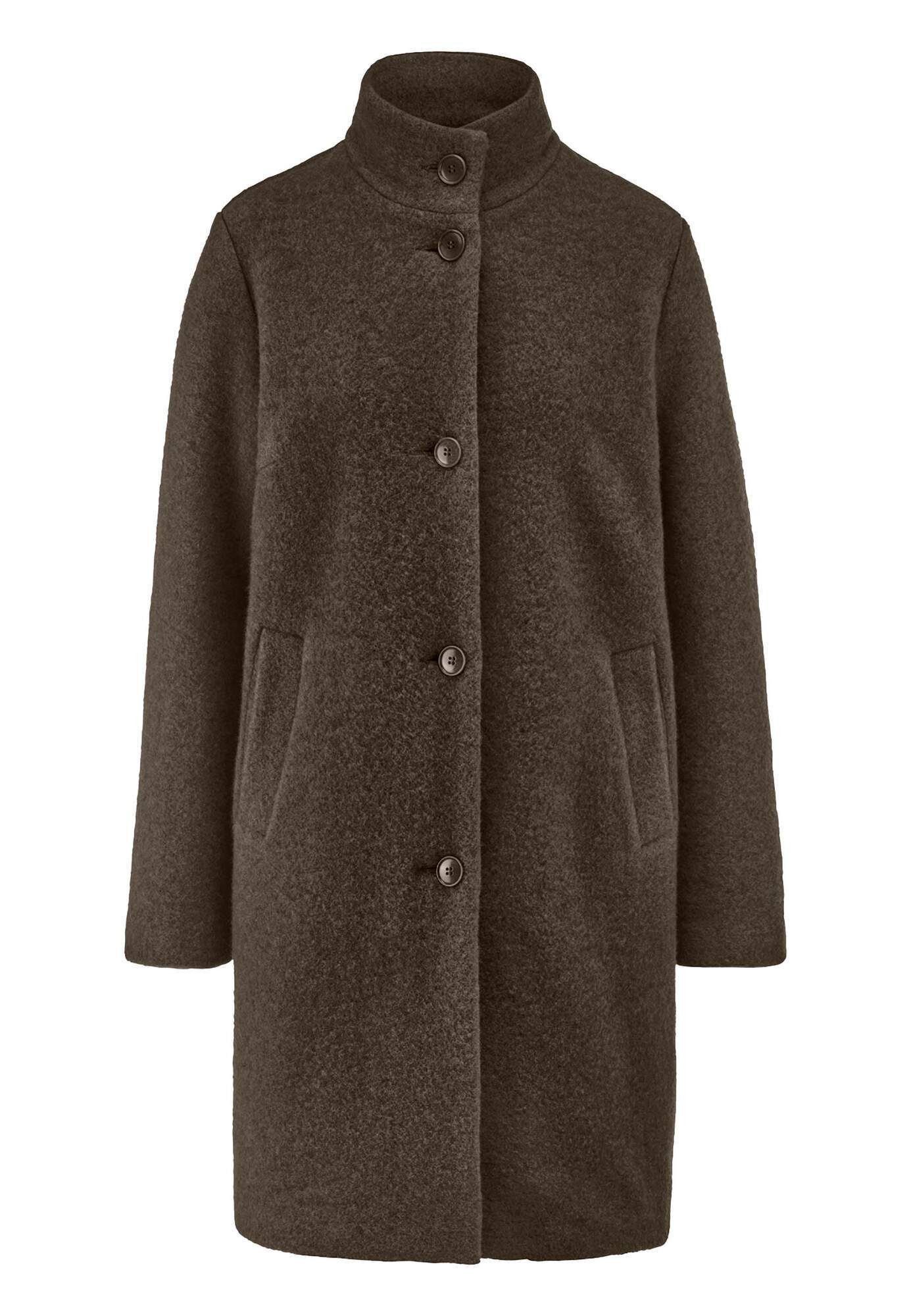 Hessnatur Wollmantel Regular aus reiner Bio-Merinowolle (1-tlg)
