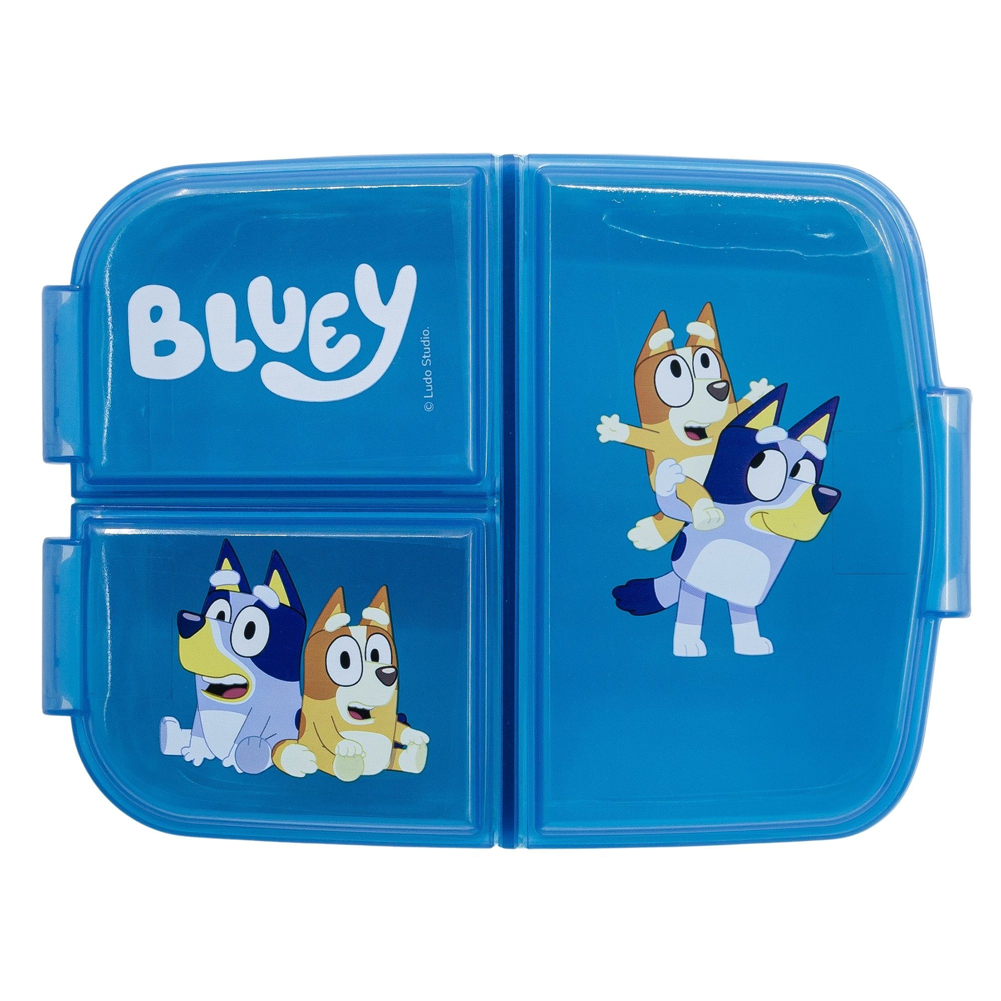 Bluey Lunchbox Bluey Bingo Kinder 2 teiliges Set Brotdose mit 3 Kammern Trinkflasche, Kuststoff, (2-tlg., Spar-Set)