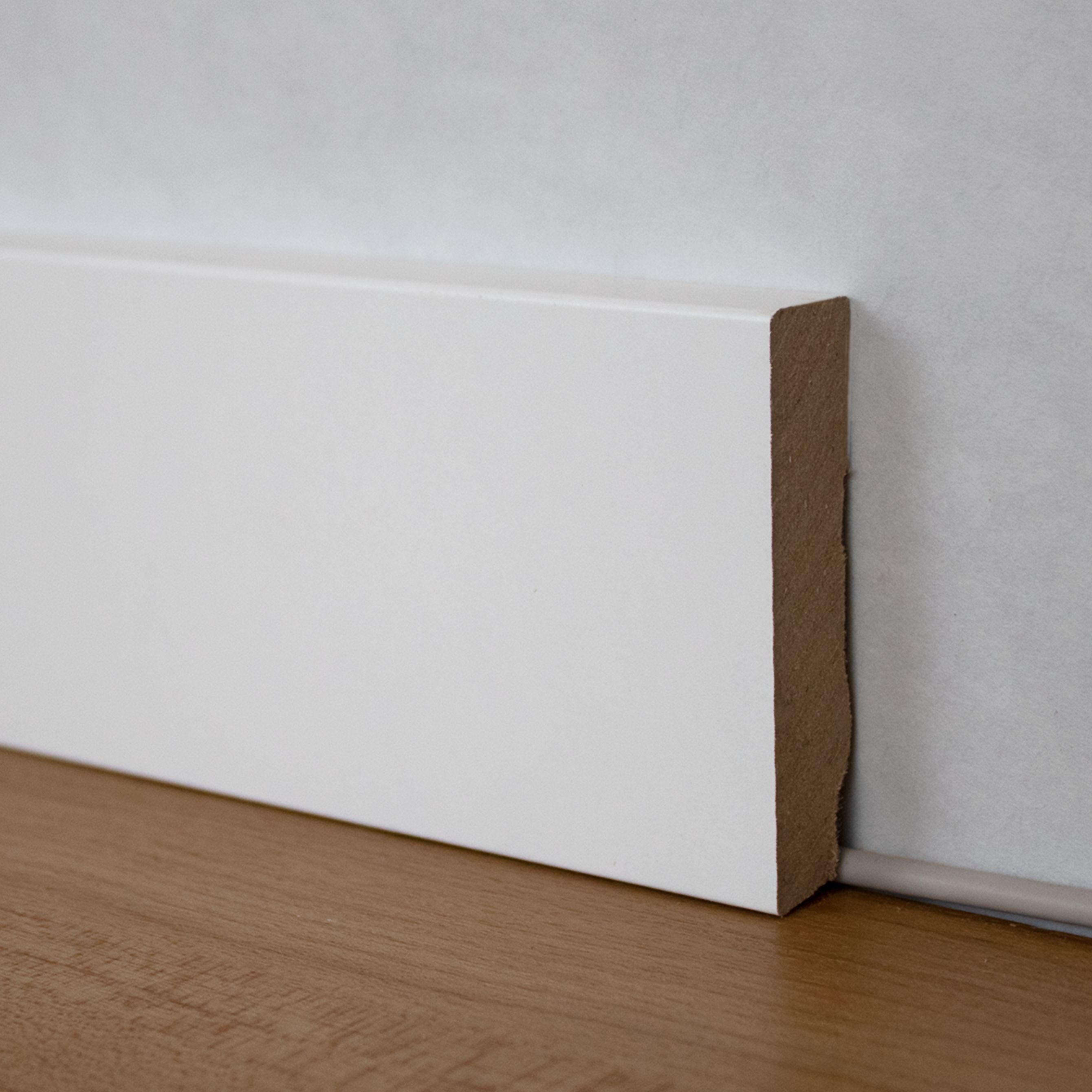 PROVISTON Sockelleisten-Aussenecke 16 x 70 x 400 mm Aussenwinkel MDF-Kern foliert Weiß by PROVISTON, 2-St.