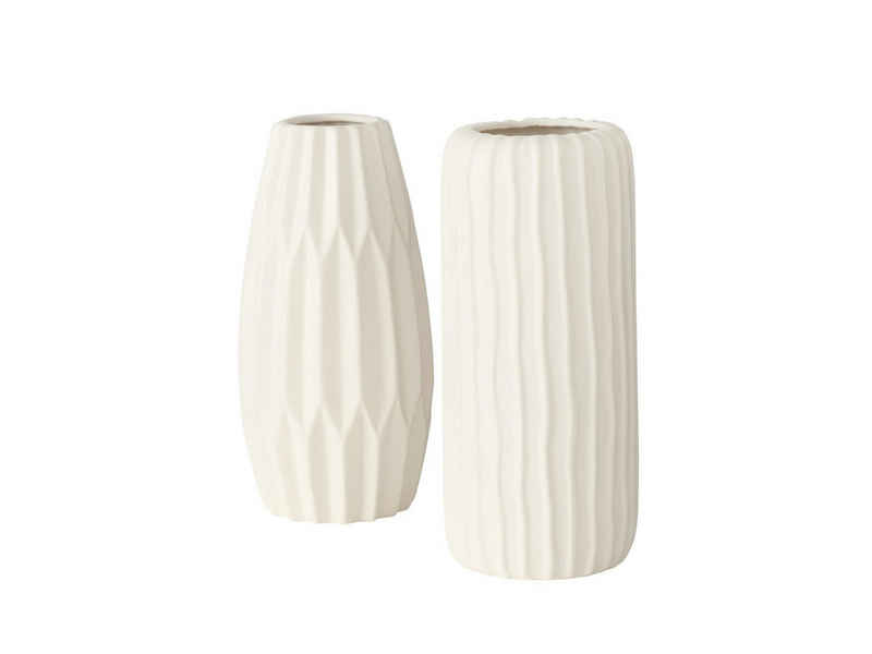 BOLTZE Dekovase Aquarel Vase weiß 26 cm sortiert (1Stück) (Vase)