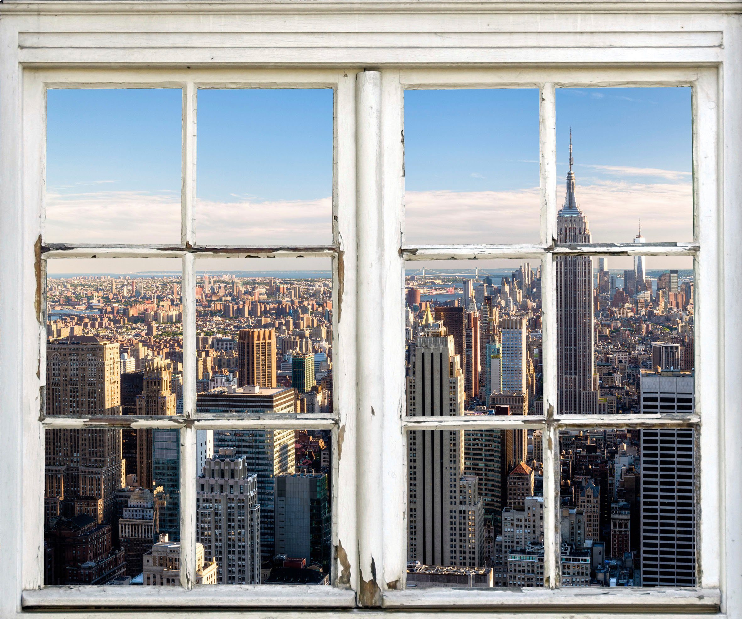 queence Wandsticker New York, Wandsticker, Wandbild, selbstklebend, Amerika