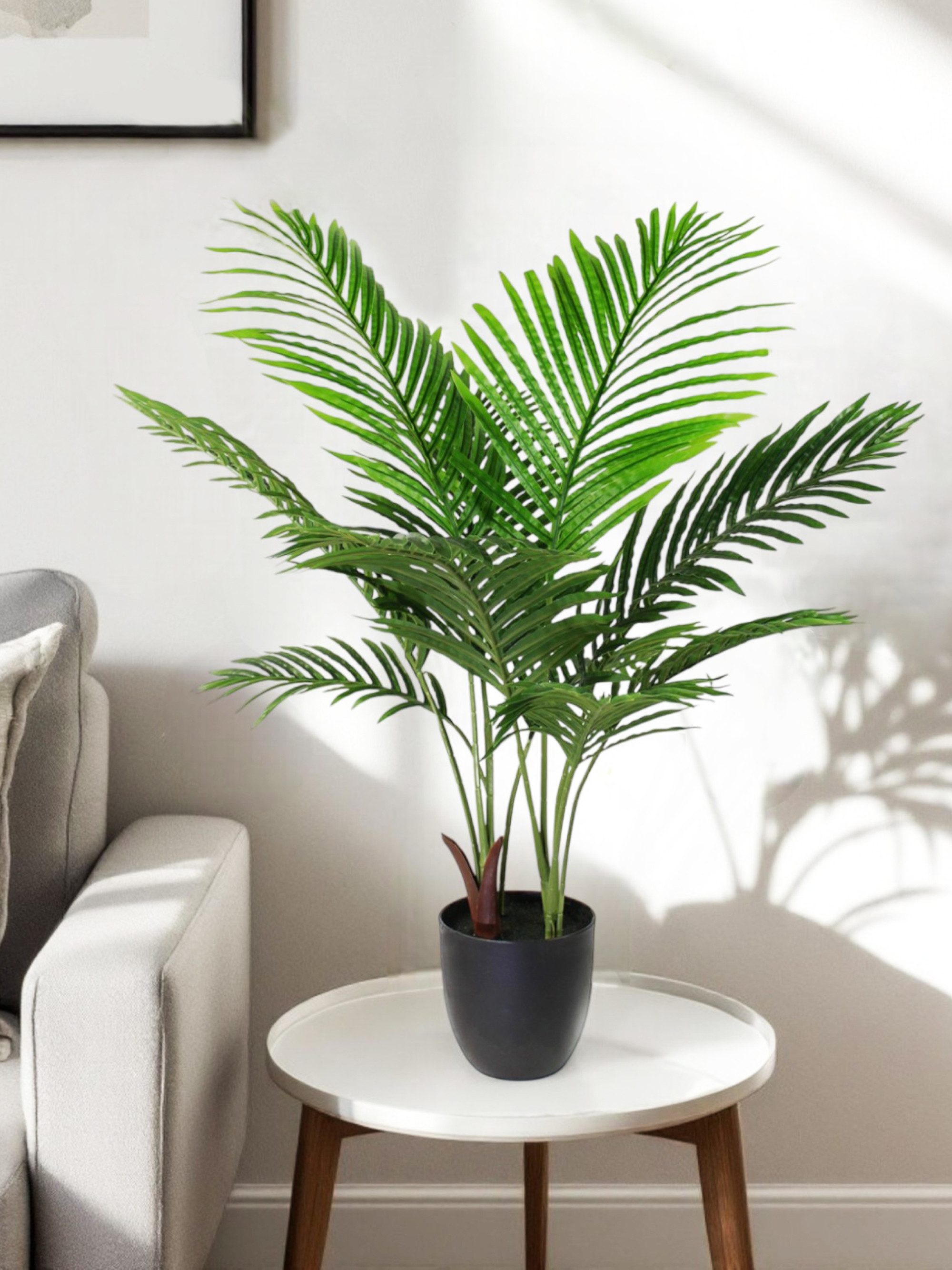 Kunstpalme KP111 Kunstpflanze Palme künstliche Pflanze Palme, Arnusa, Höhe 90 cm, im Topf