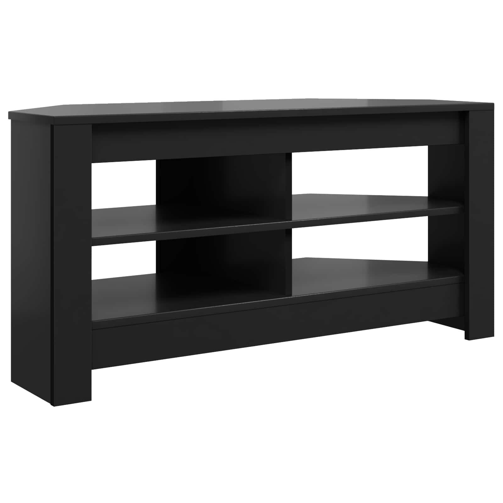 vidaXL TV-Schrank EckTVSchrank Schwarz 102 x 40,5 x 45 cm Holzwerkstoff (1-St)