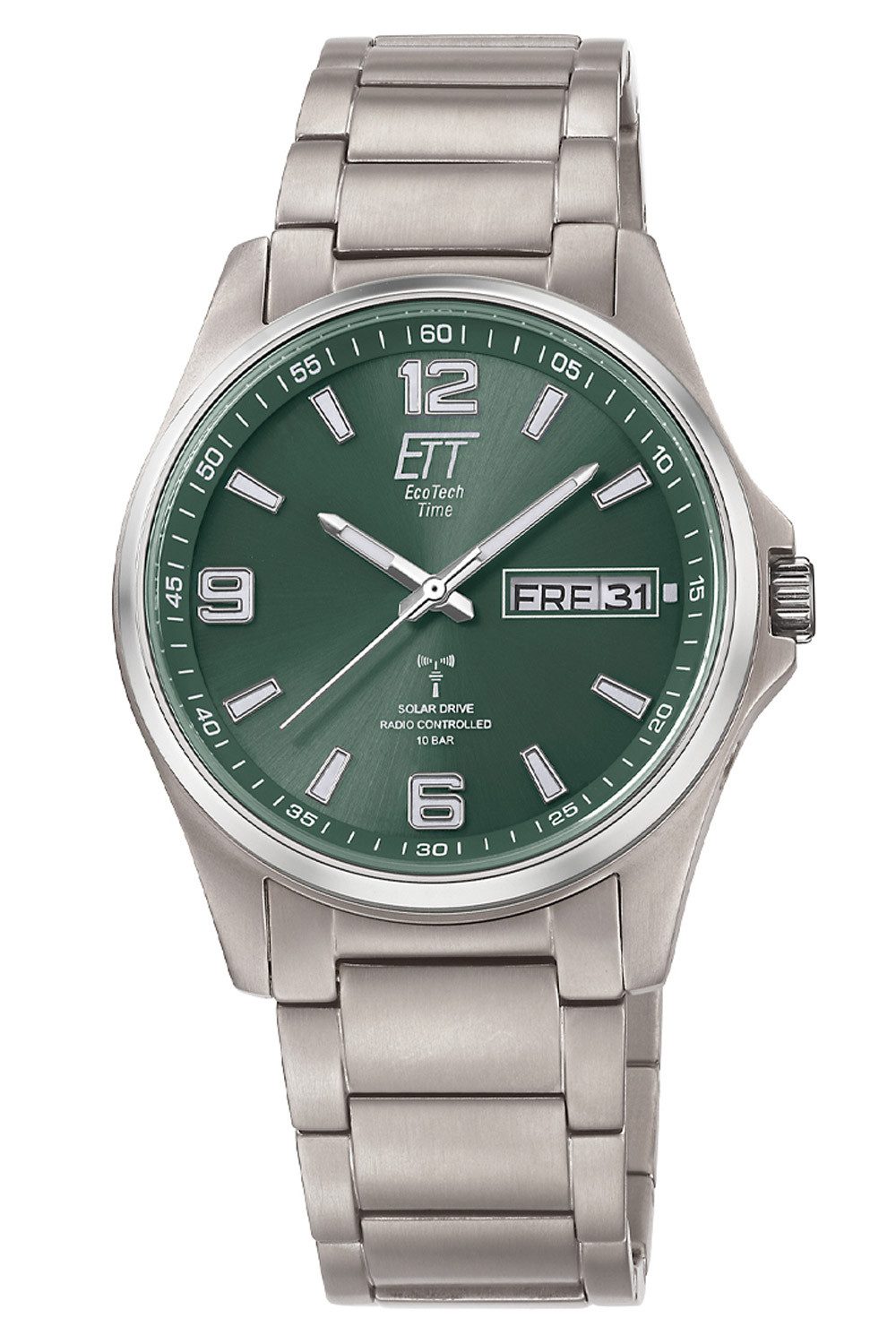 ETT Solaruhr Funk-Solar Everest Gents Titan/Grün
