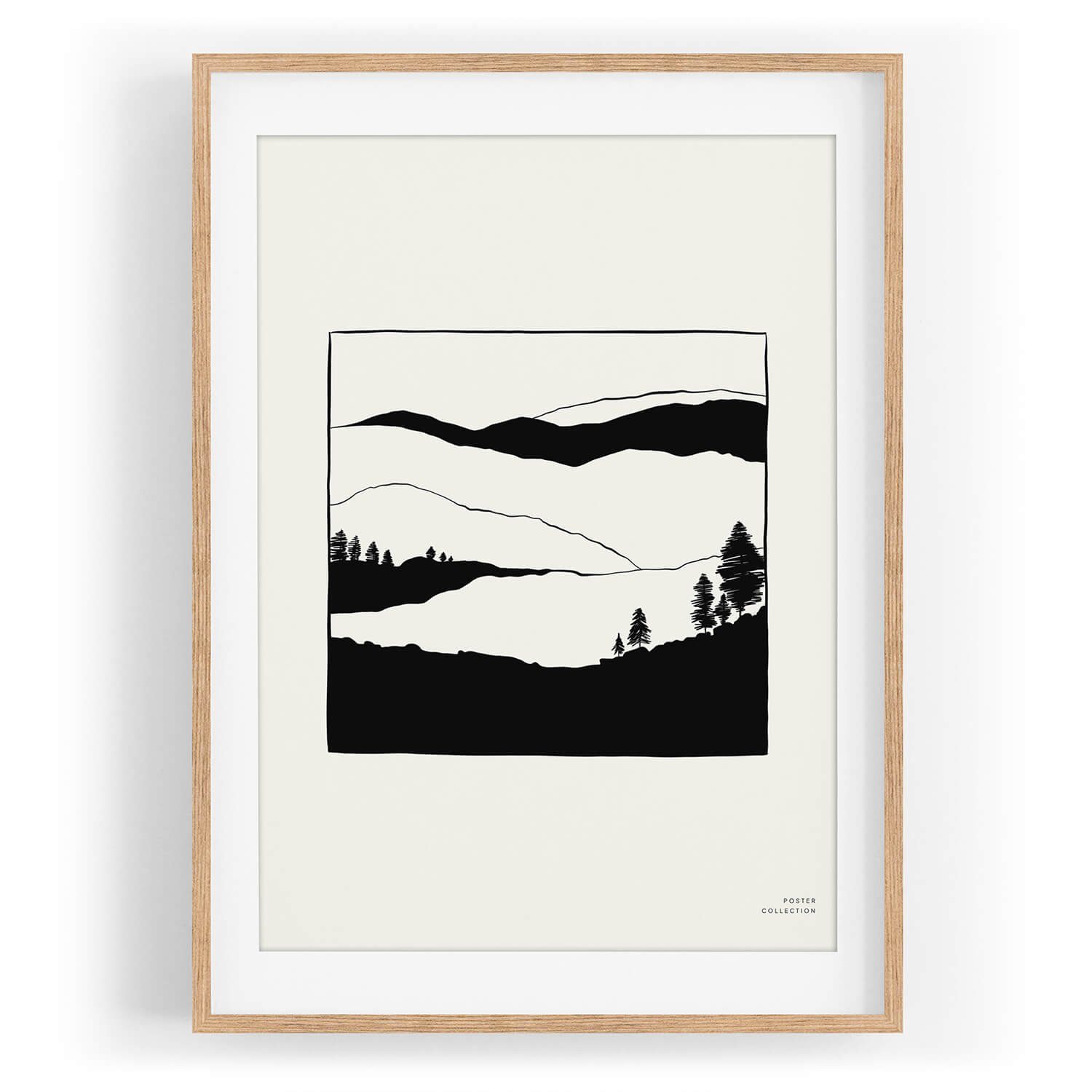 Sinus Art Wandbild Graphische Kunst Modern Dekorativ Illustration Minimal Schwarz Weiß. € 35,00