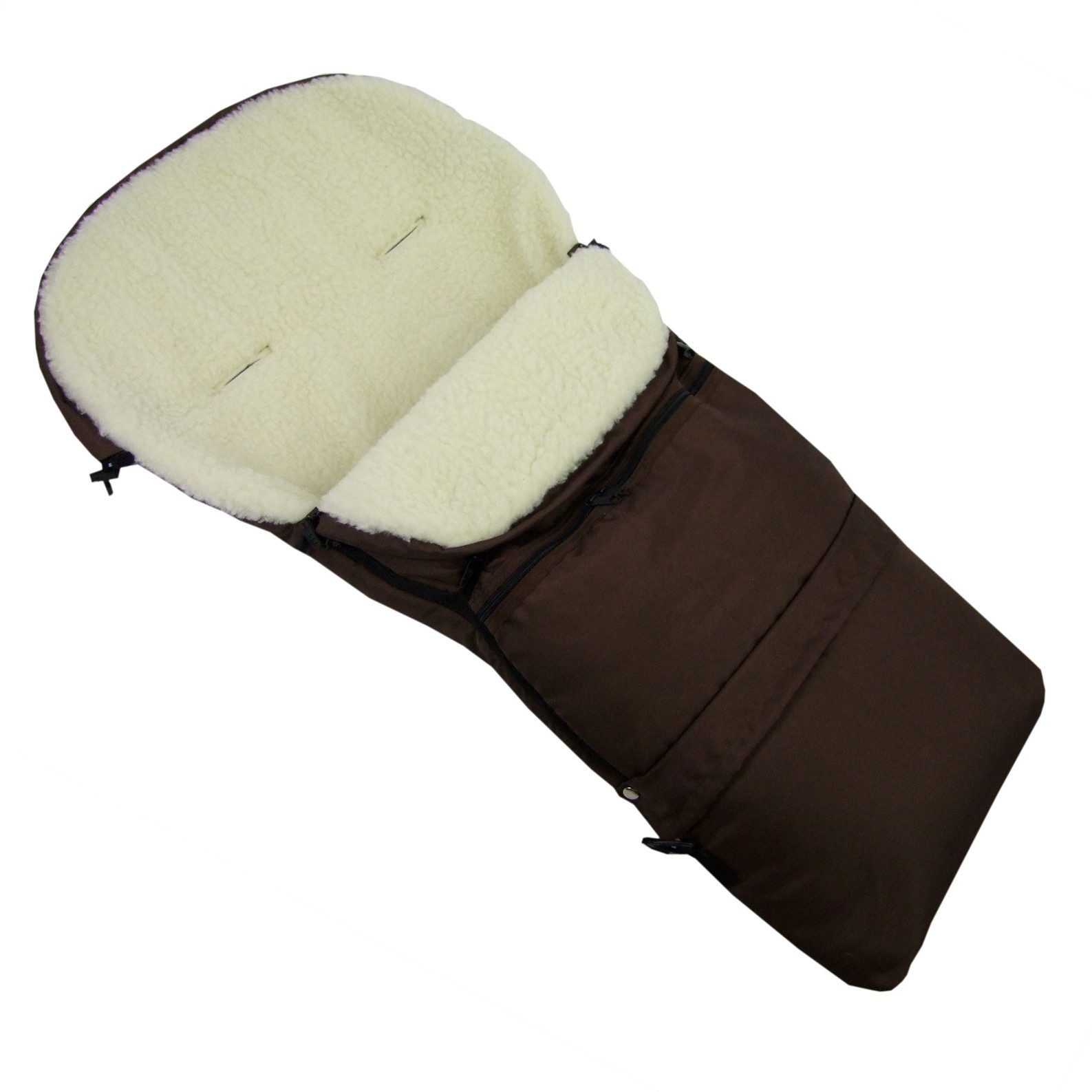BambiniWelt by Rafael K. Fußsack Winterfußsack Wintersack Kinderwagen Buggy universal Lammwolle 3in1, geeignet für 3 und 5-Punkt-Gurtsysteme