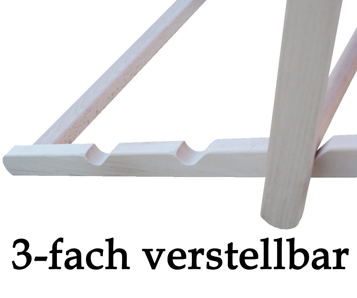Systafex® Gartenliege Relaxliege Liegestuhl Strandstuhl Gartenliege Sonnenliege beige, Liegestuhl mit Bezug, 1 St., fertig montiert, Premiumqualität