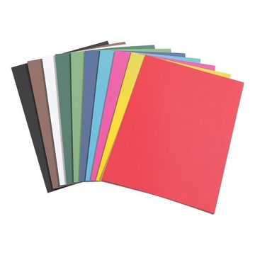 Folia Bastelkartonpapier, Tonkarton in 10 Farben, Format DIN A4, 160 g/m², 500 Blatt