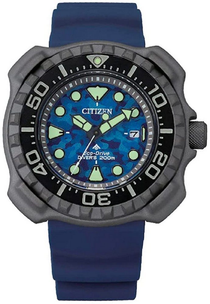 Citizen Solaruhr, Citizen Promaster Eco-Drive Herren-Taucheruhr Titan Blau BN0227-09L