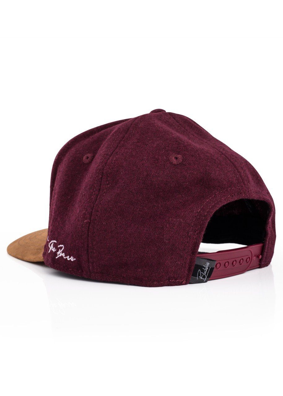 Blackskies Snapback Cap Weinrot Cap Snapback Script B Flanell