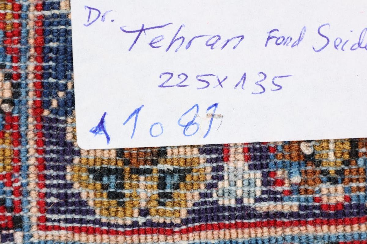 Orientteppich Seidenkette rechteckig, Trading, Tehran mm Nain Handgeknüpfter Höhe: 10 Orientteppich, 135x225