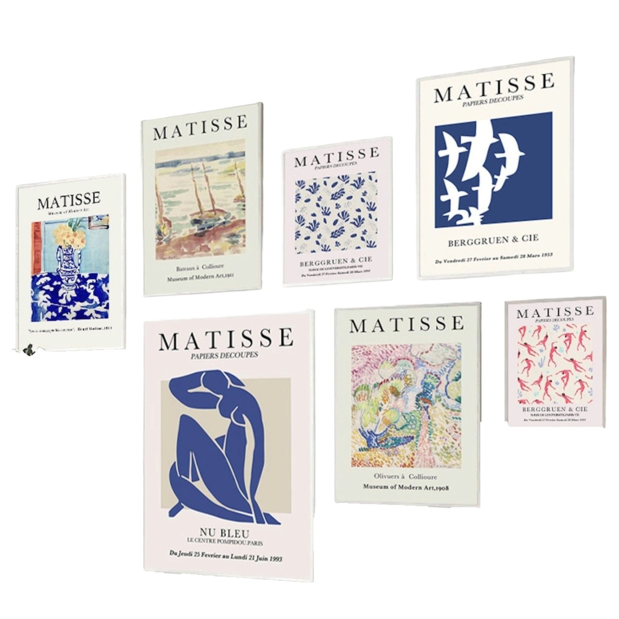 JUSTGOODMOOD Poster Matisse Berggruen Cie Museum Bilder Wohnzimmer Wandbilder Schlafzimmer, A (1 St)