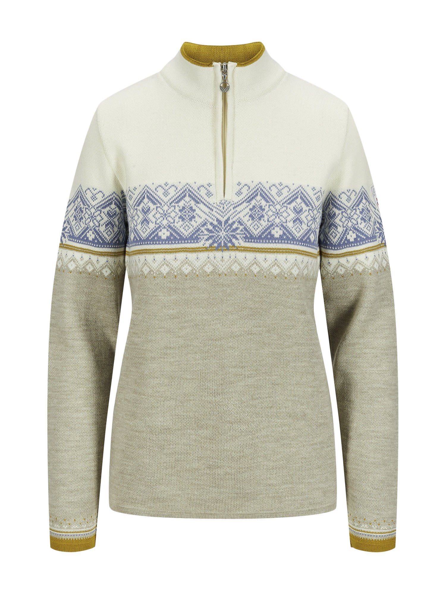 Dale of Norway Longpullover Dale Of Norway W Moritz Sweater Damen Sand - Offwhite - Blue Shadow