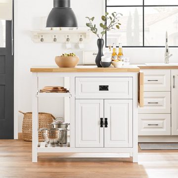 SoBuy Küchenbuffet KNL06 Kücheninsel Küchenschrank Kommode Sideboard Bartisch Esstisch Buffet