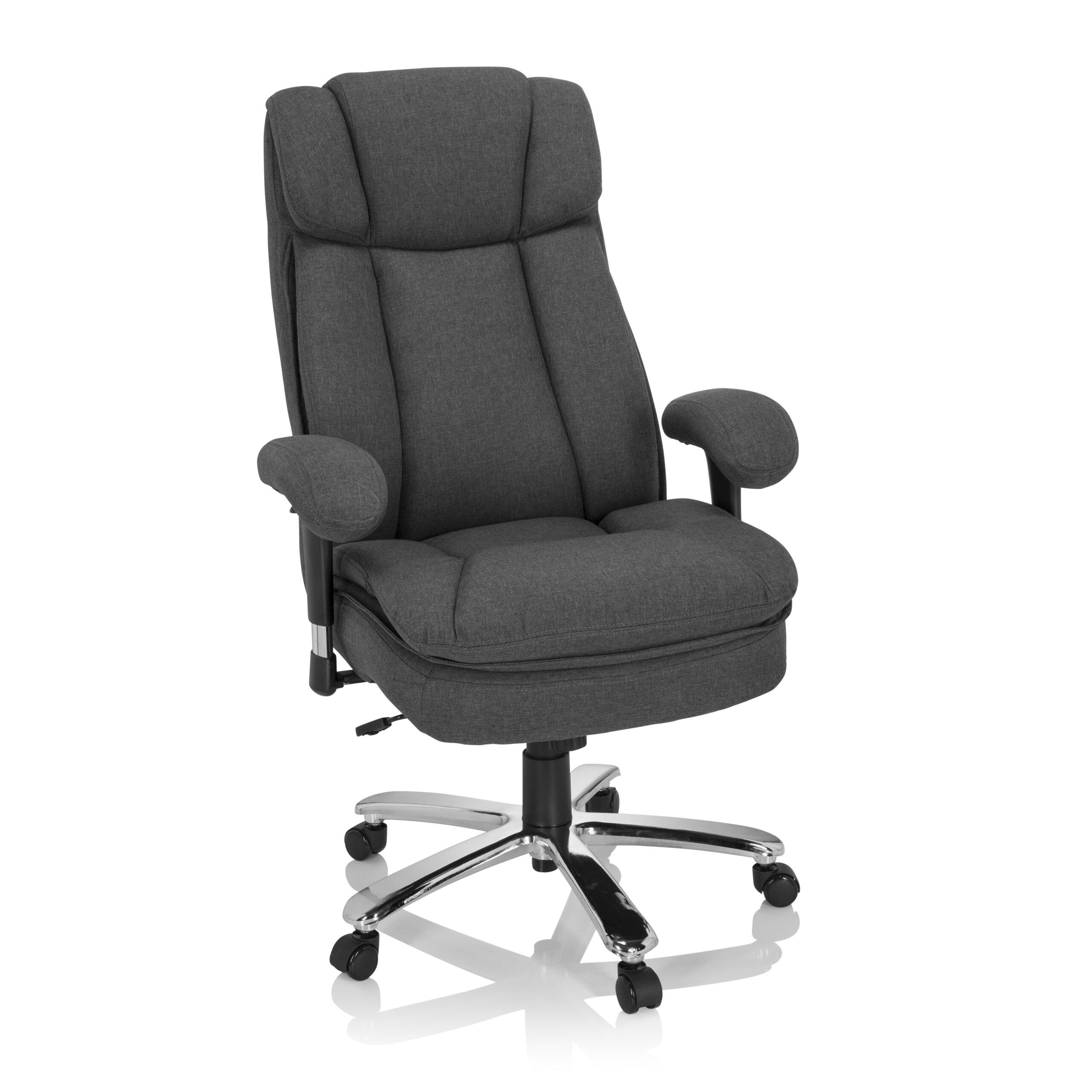 hjh OFFICE Drehstuhl XXL Drehstuhl Builder Xxl I Stoff (1 St), XXL Chefsessel Bürostuhl ergonomisch
