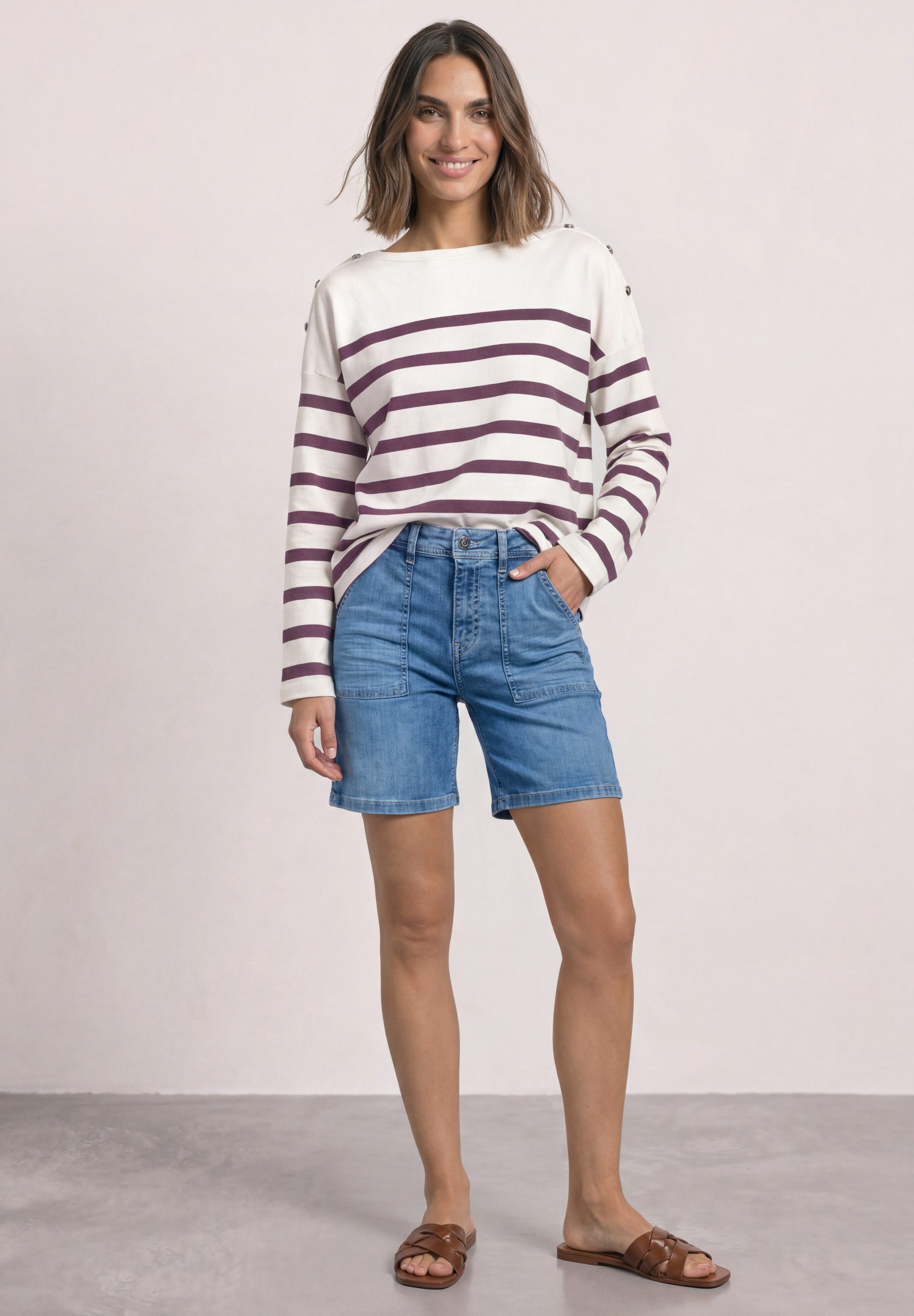 STREET ONE Langarmshirt im Streifendesign