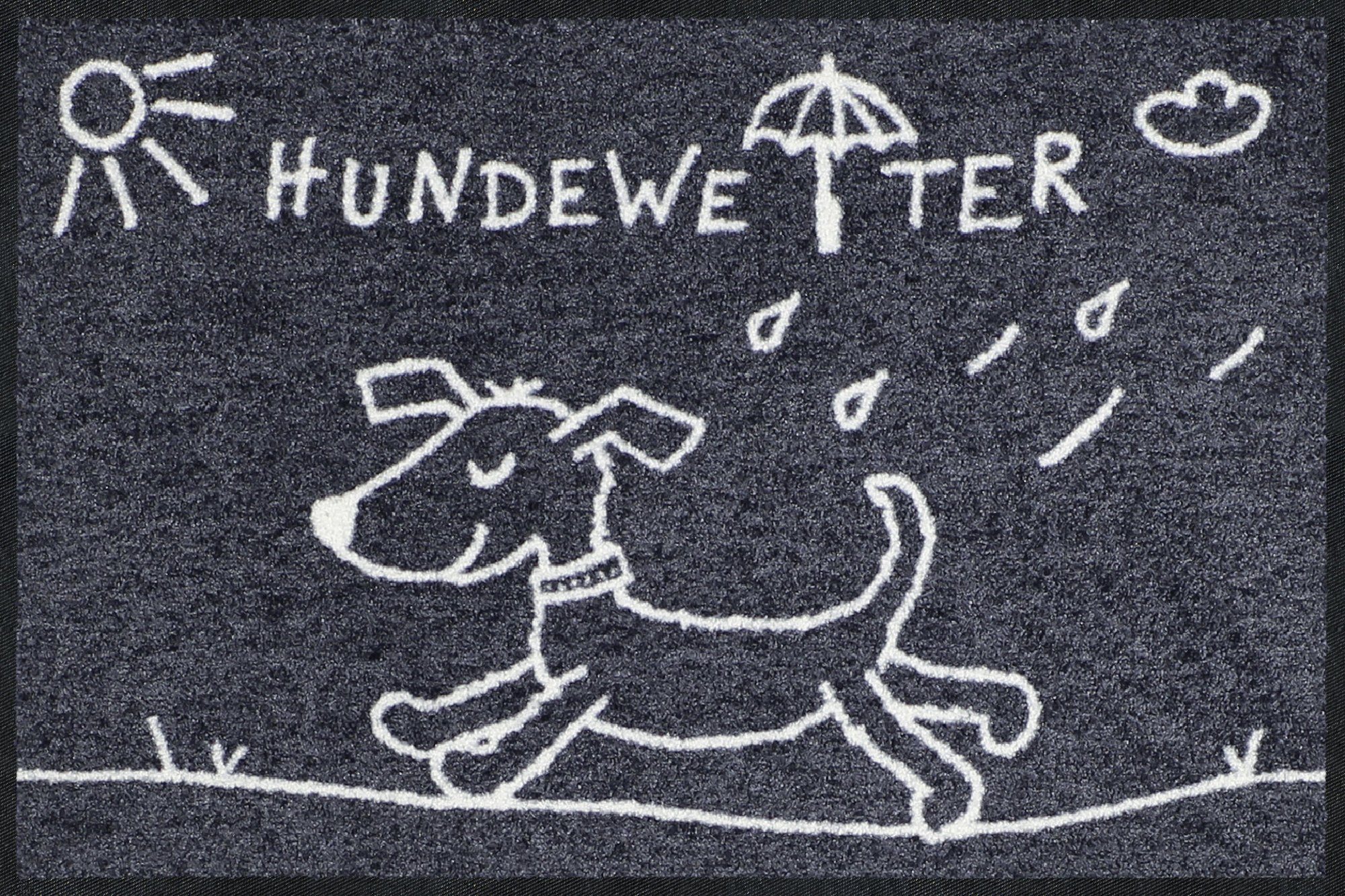 Salonloewe Fußmatte Fußmatte "Hundewetter", eckig, Höhe: 7 mm, Motiv