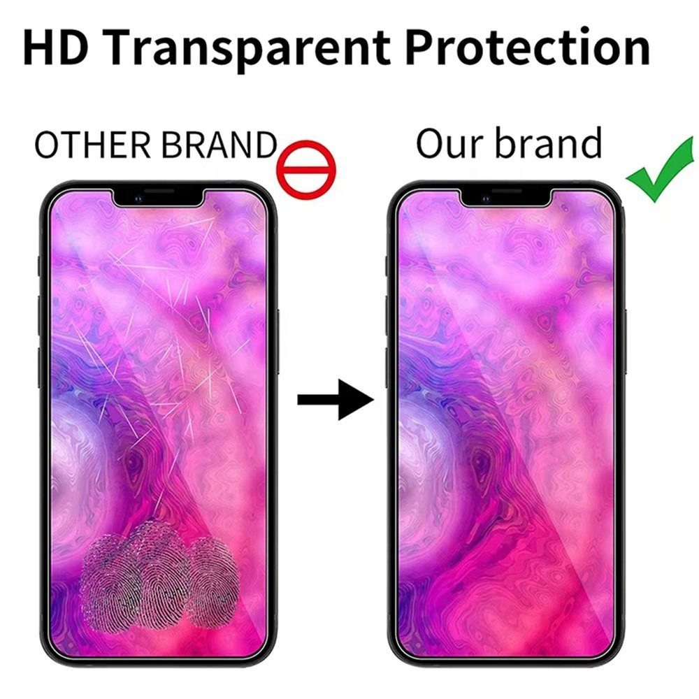 Baker Schutzfolie 3 Stück Panzerglas für iPhone 15/ 15 Plus/15 Pro/ 15 Pro Max, (3 Pack), Schutzglas, 9H Härte, HD Displayschutzfolie, 0.33mm Ultra-klar